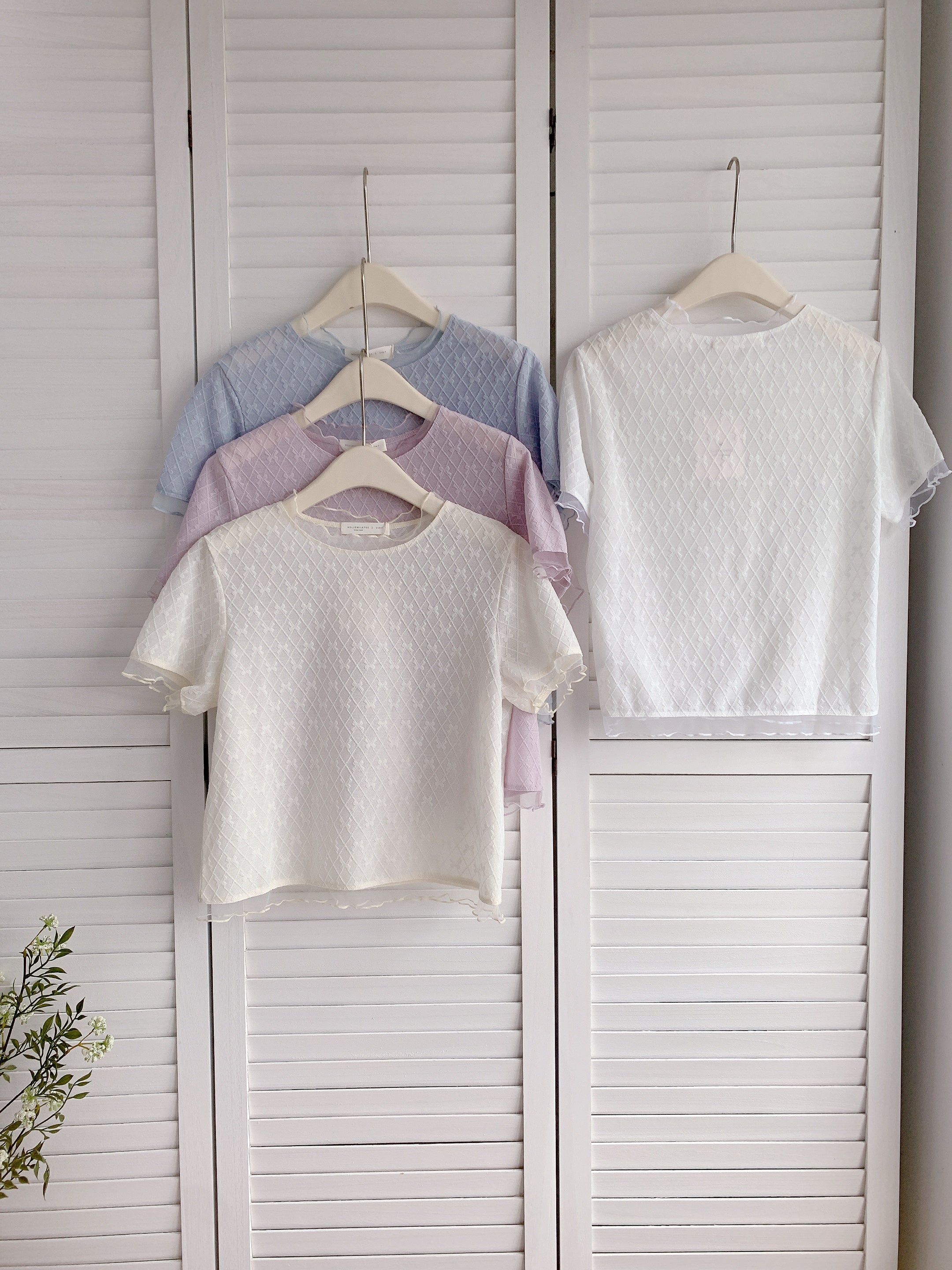 HELLO MILK TEE- 86352  簡約小衫