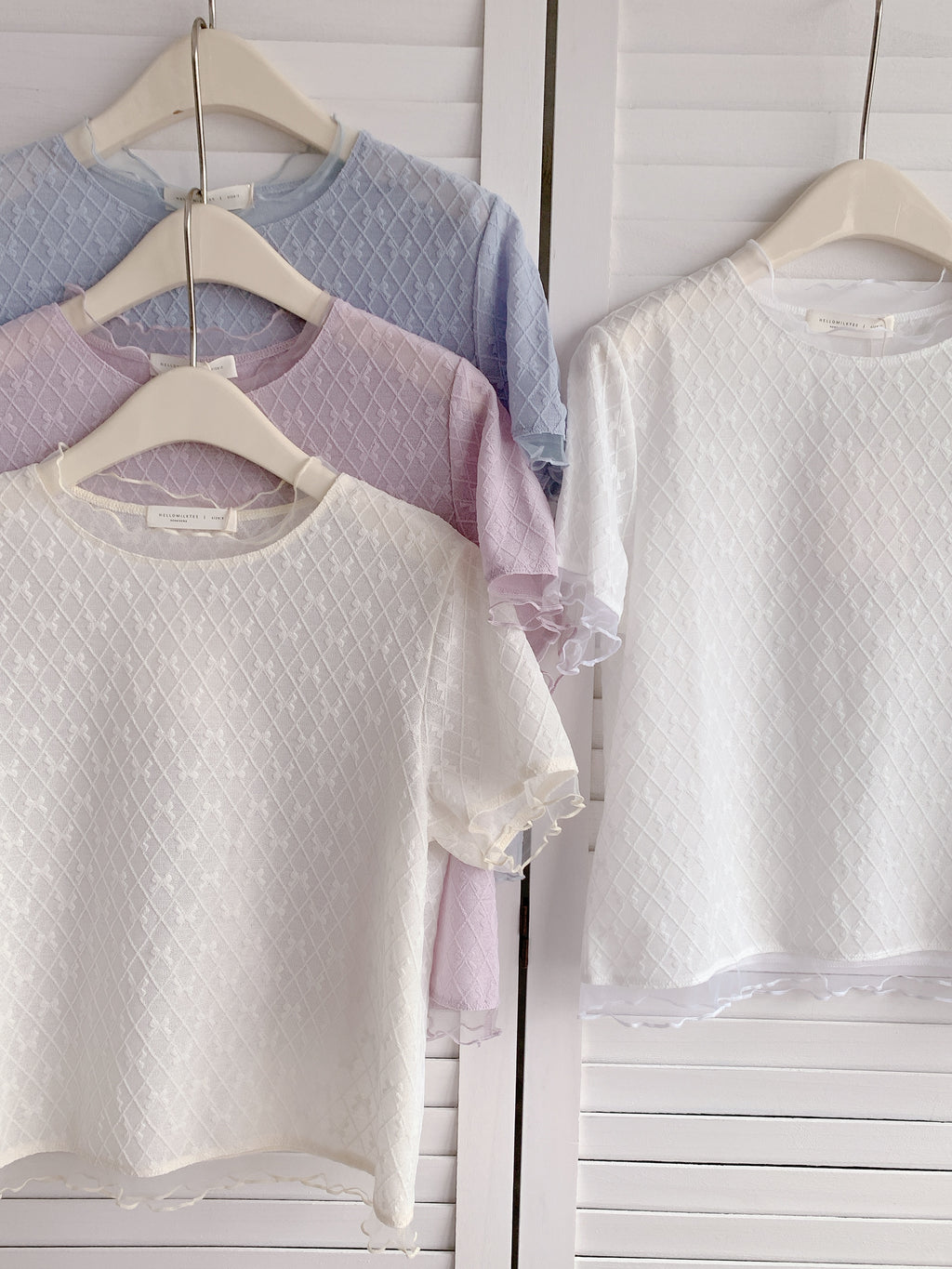 HELLO MILK TEE- 86352  簡約小衫