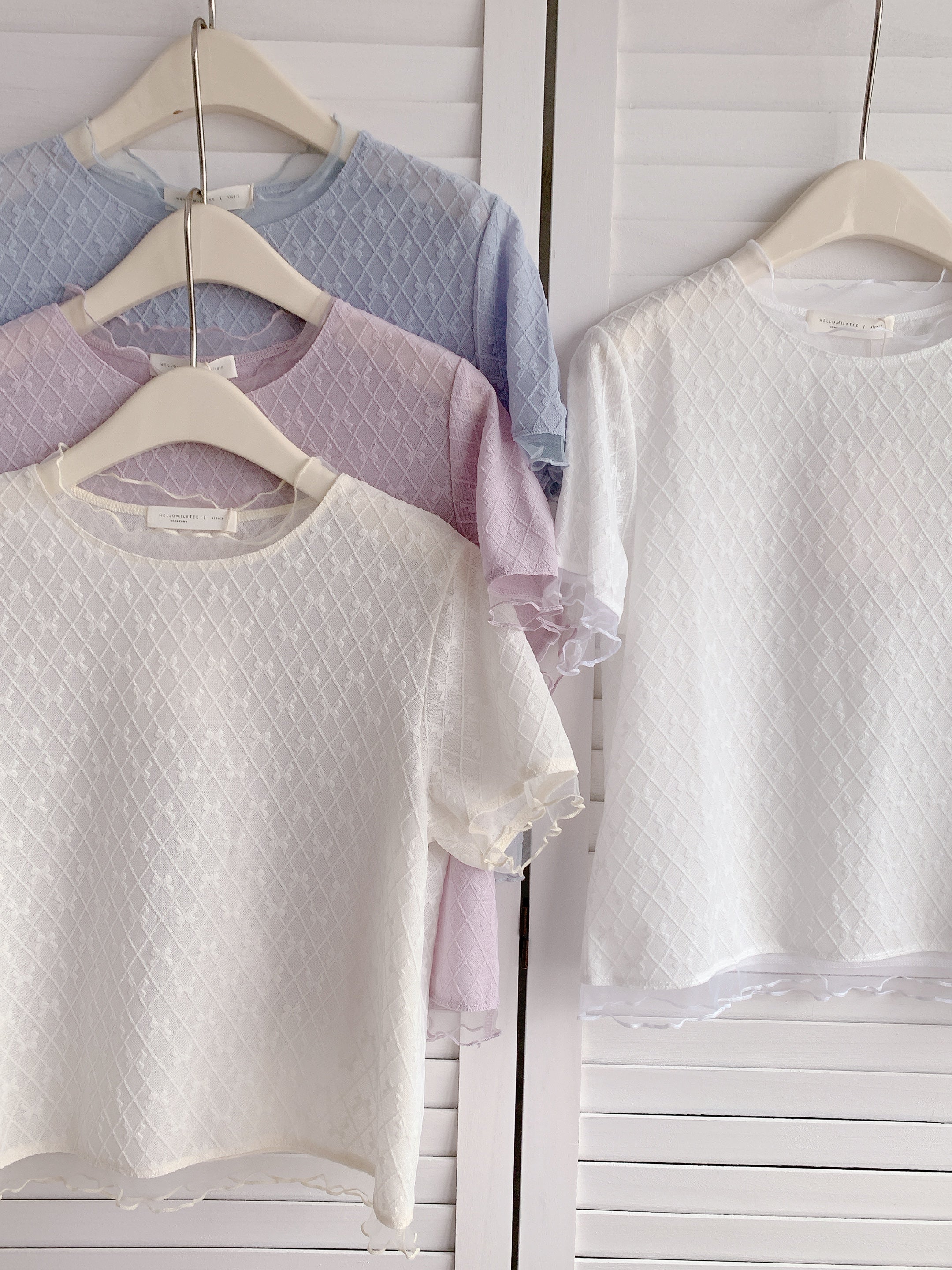 HELLO MILK TEE- 86352  簡約小衫