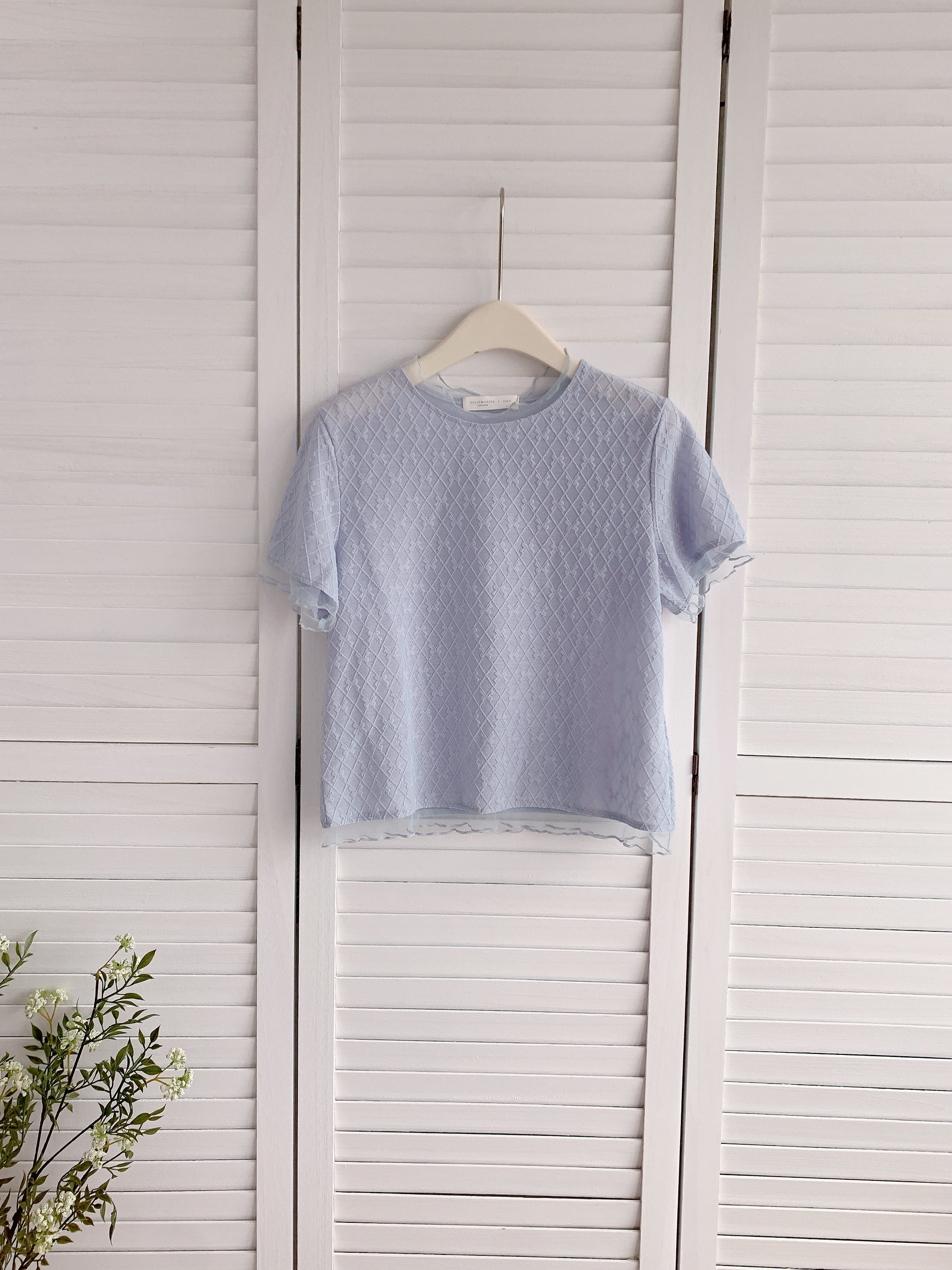 HELLO MILK TEE- 86352  簡約小衫