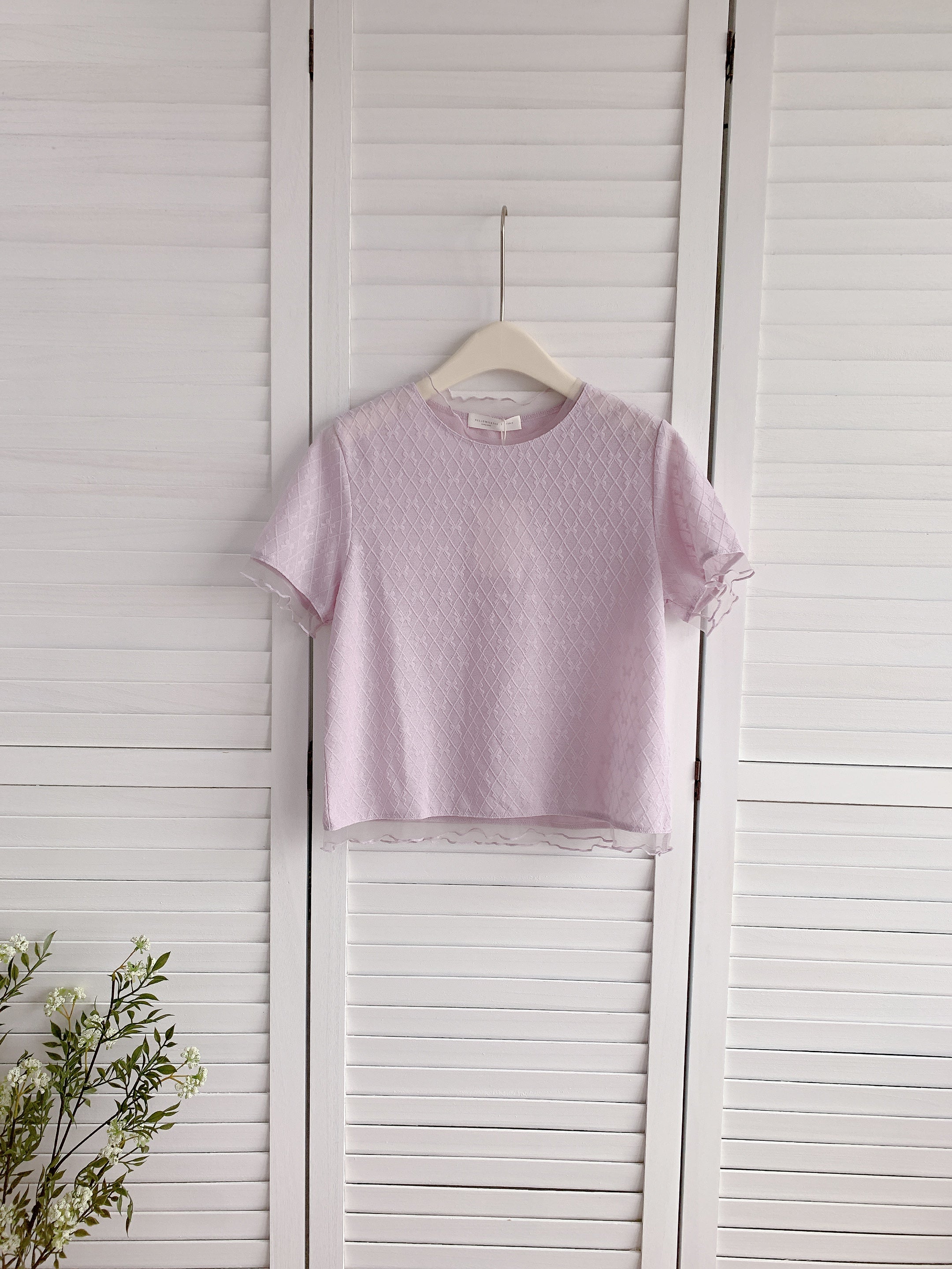 HELLO MILK TEE- 86352  簡約小衫