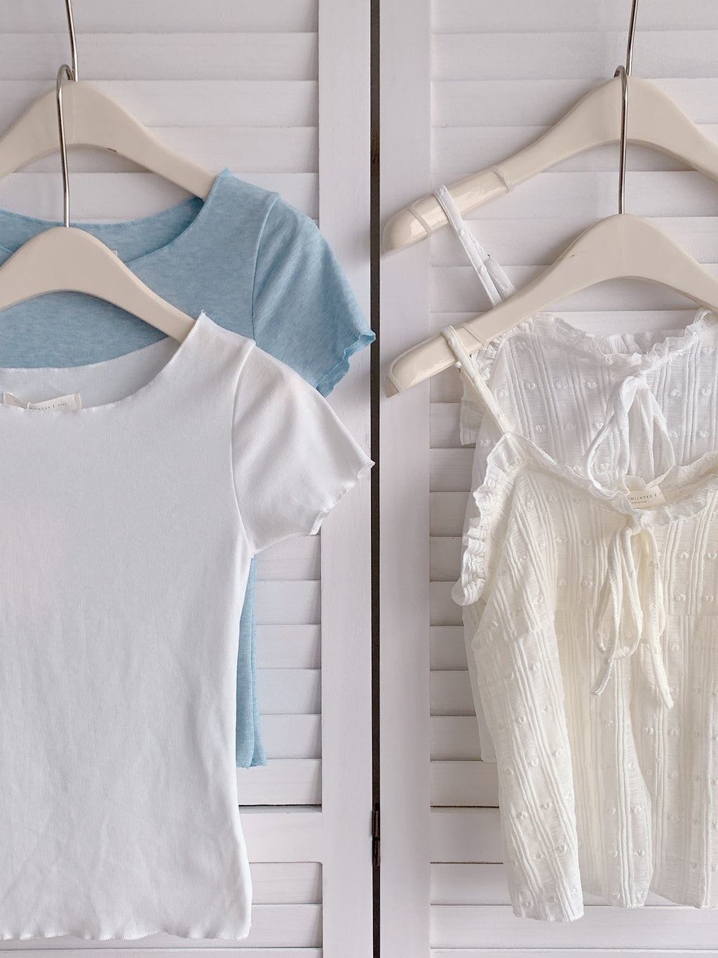 HELLO MILK TEE- 86346  蕾絲兩件套