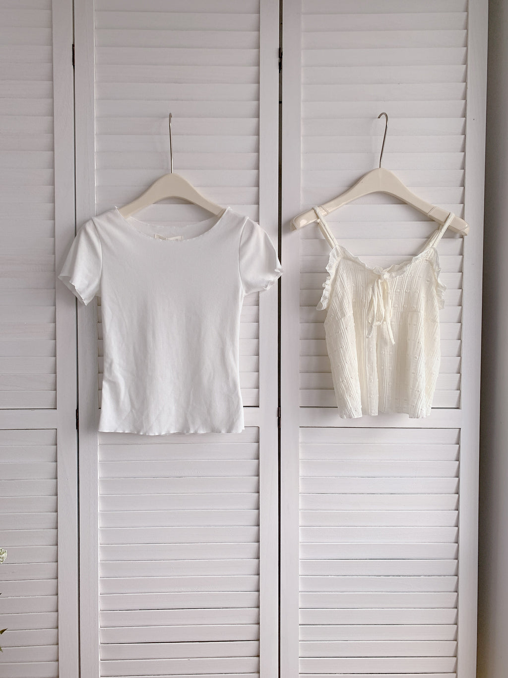 HELLO MILK TEE- 86346  蕾絲兩件套
