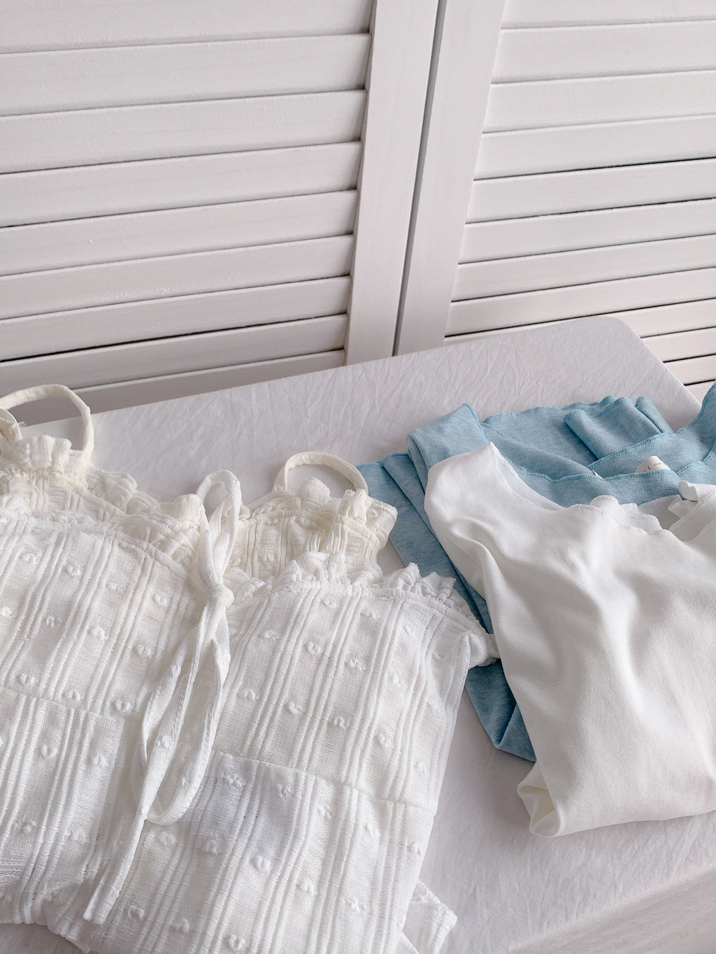 HELLO MILK TEE- 86346  蕾絲兩件套