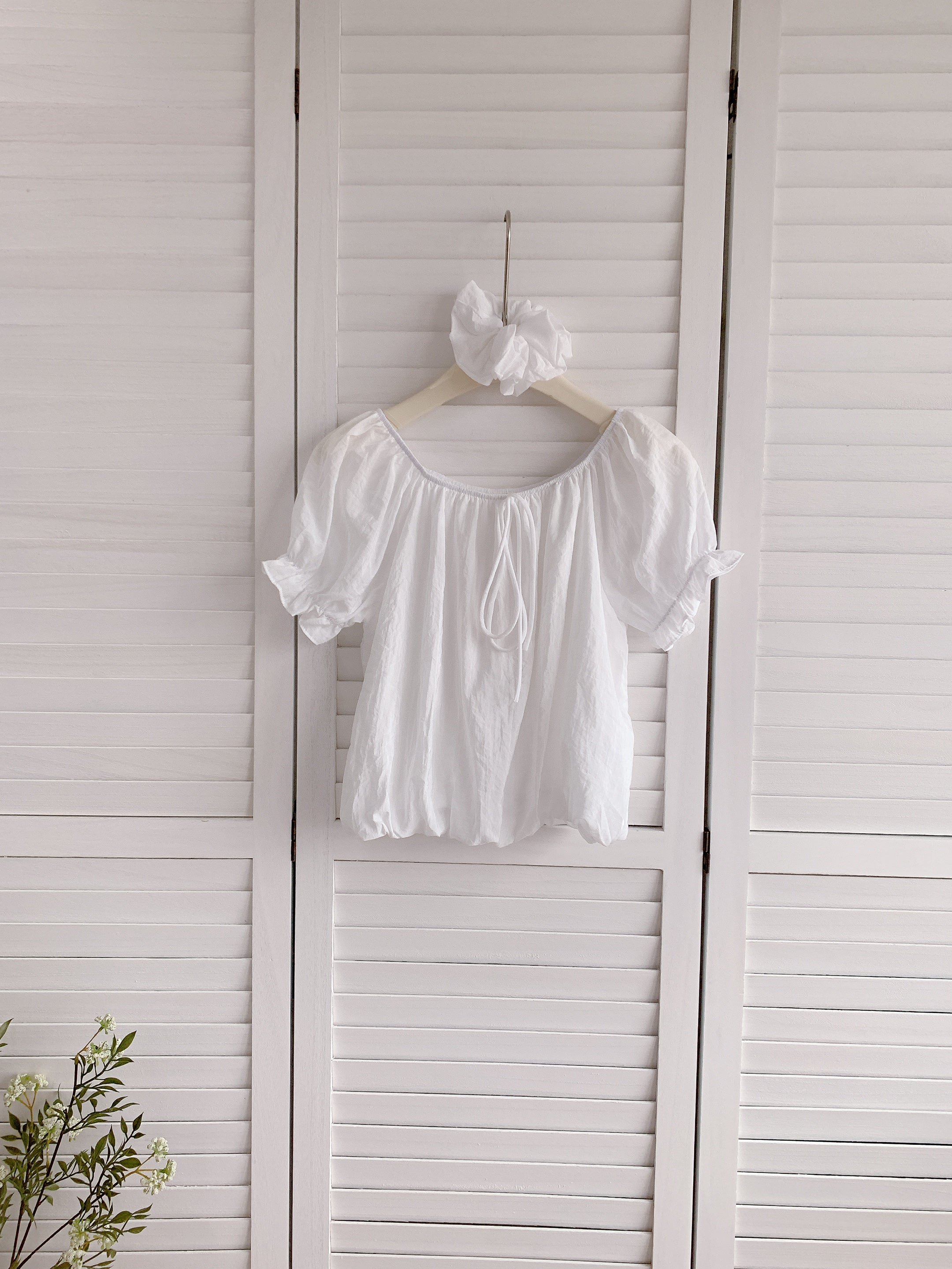 HELLO MILK TEE- 86344  法式小衫