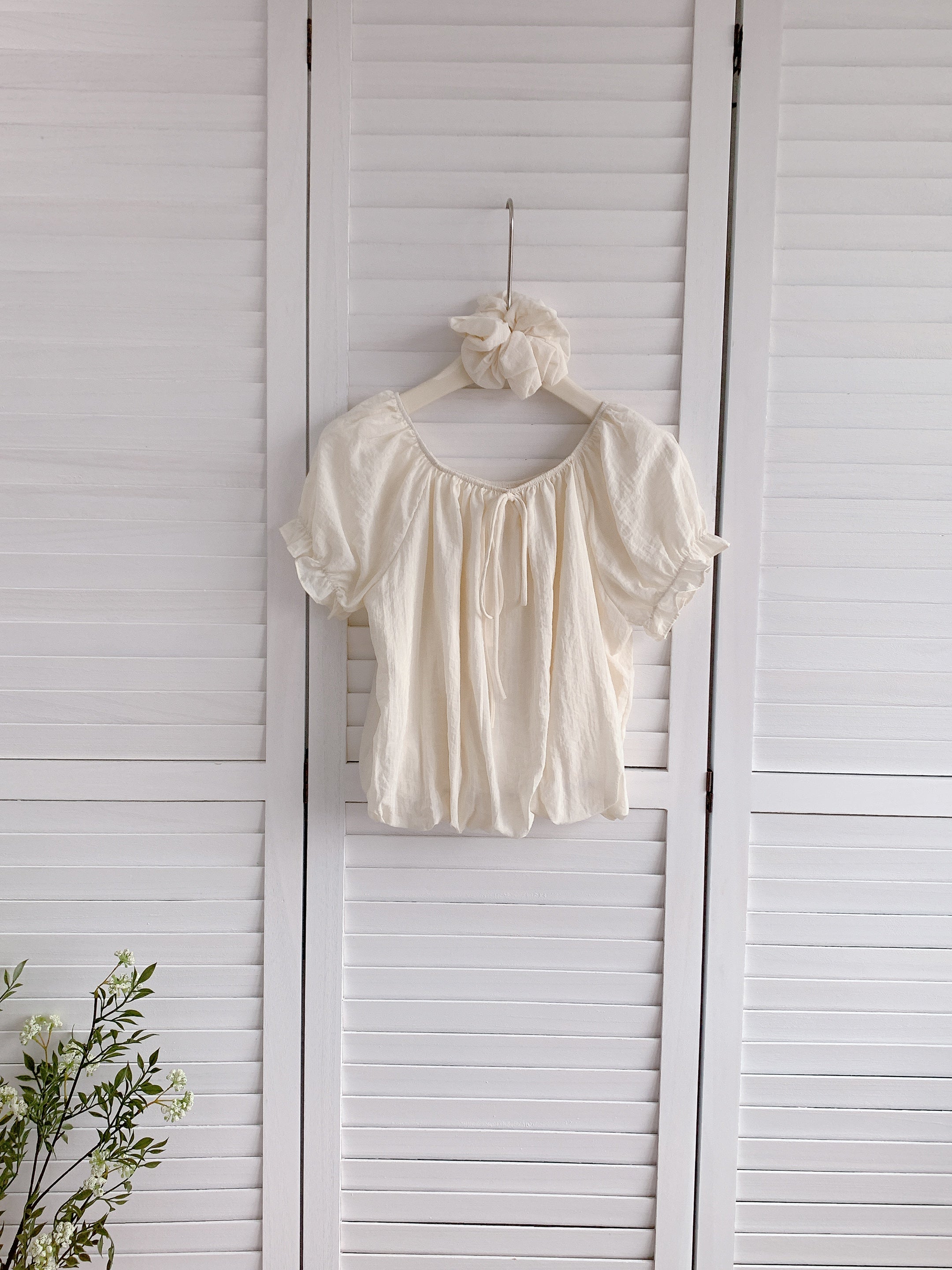 HELLO MILK TEE- 86344  法式小衫