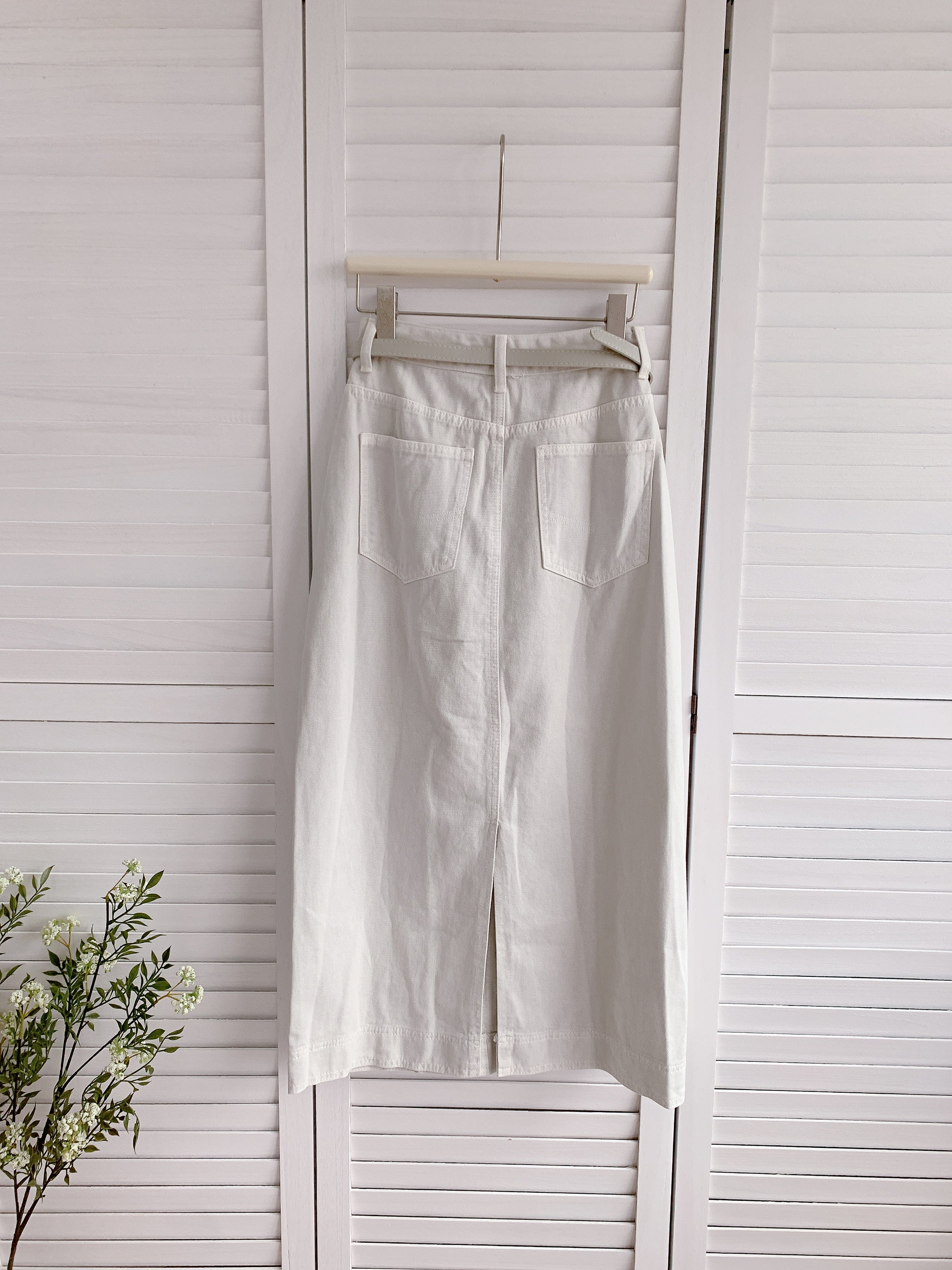 HELLO MILK TEE- 86294  質感半裙