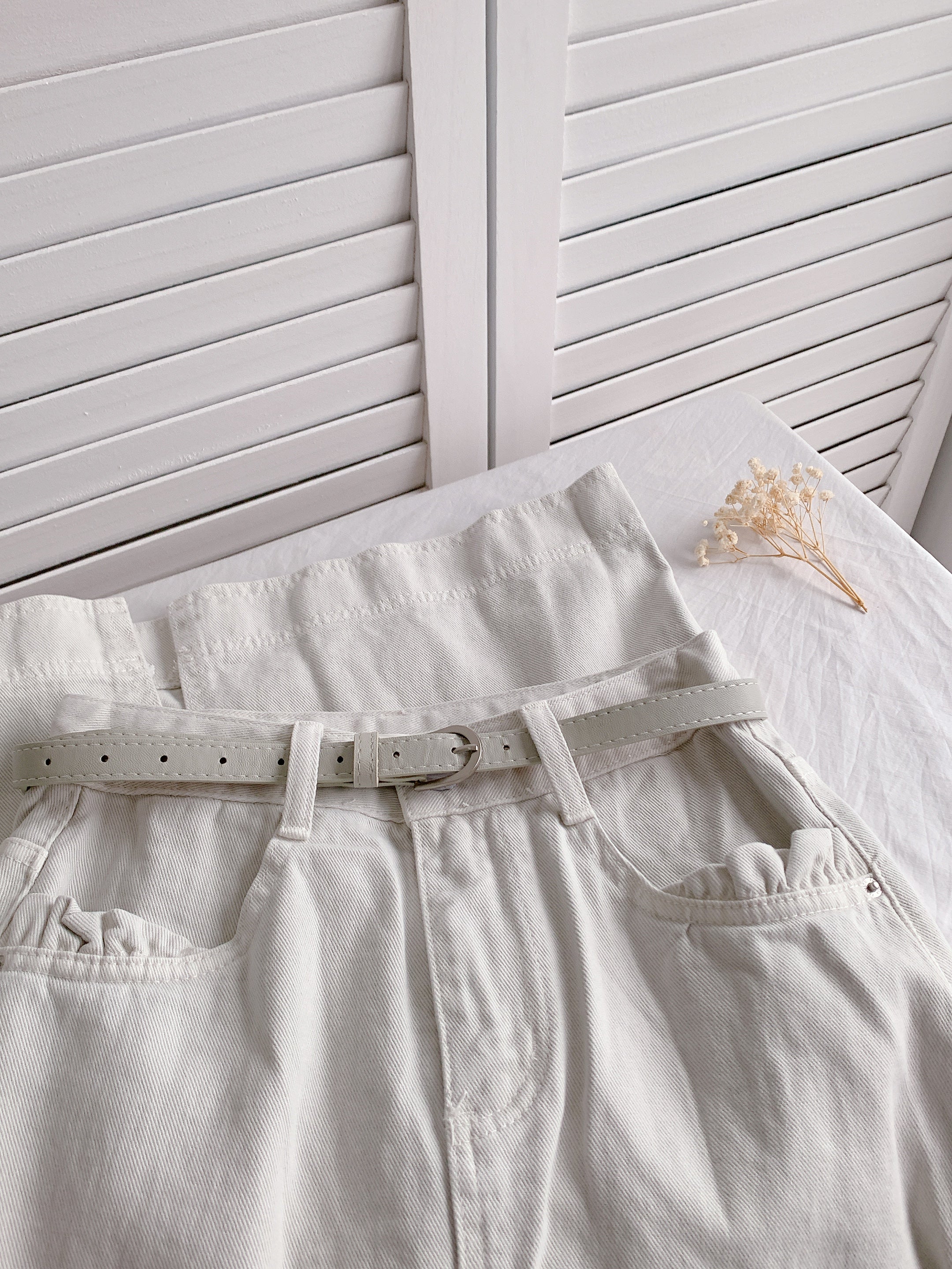 HELLO MILK TEE- 86294  質感半裙