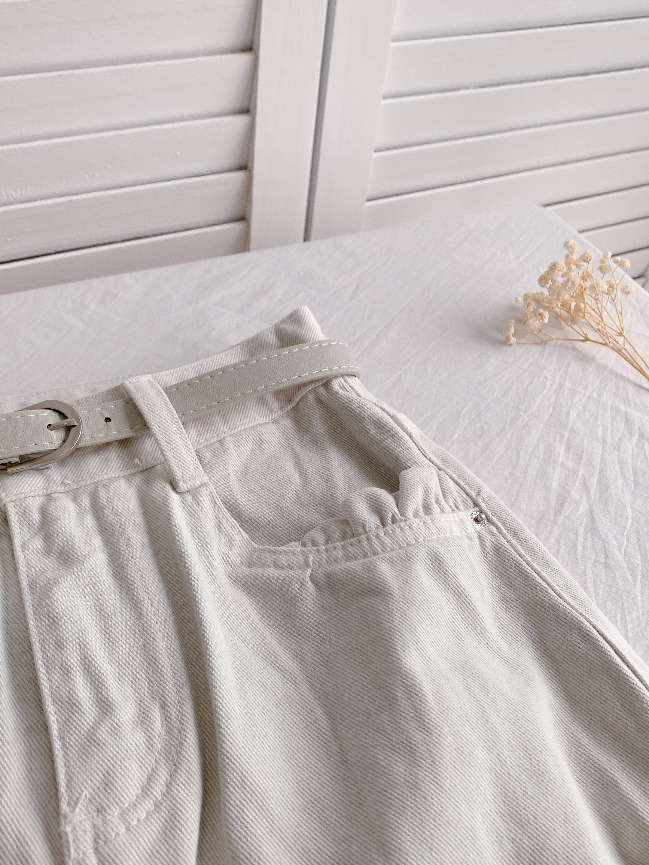 HELLO MILK TEE- 86294  質感半裙