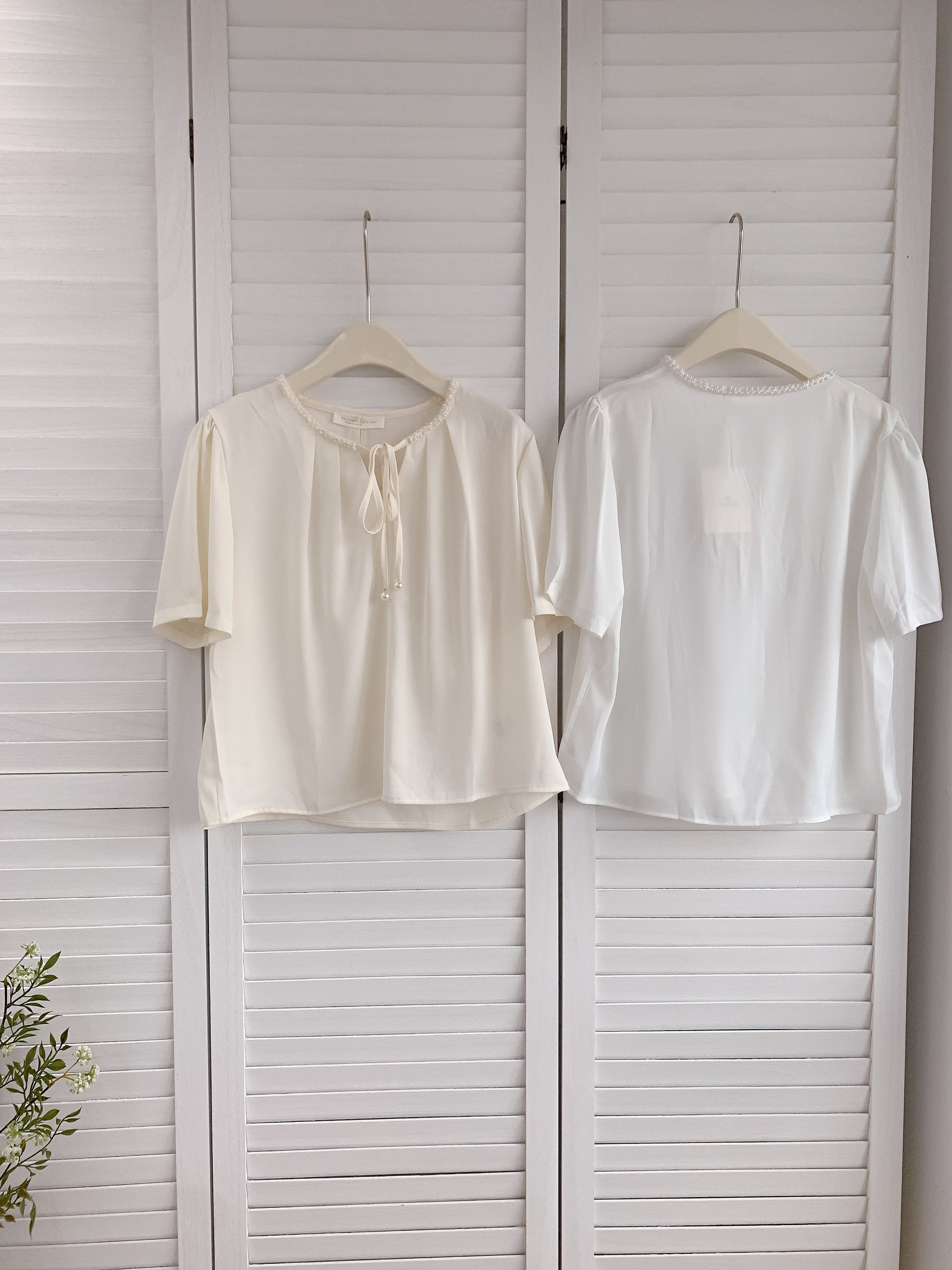 HELLO MILK TEE- 86331  系帶小衫