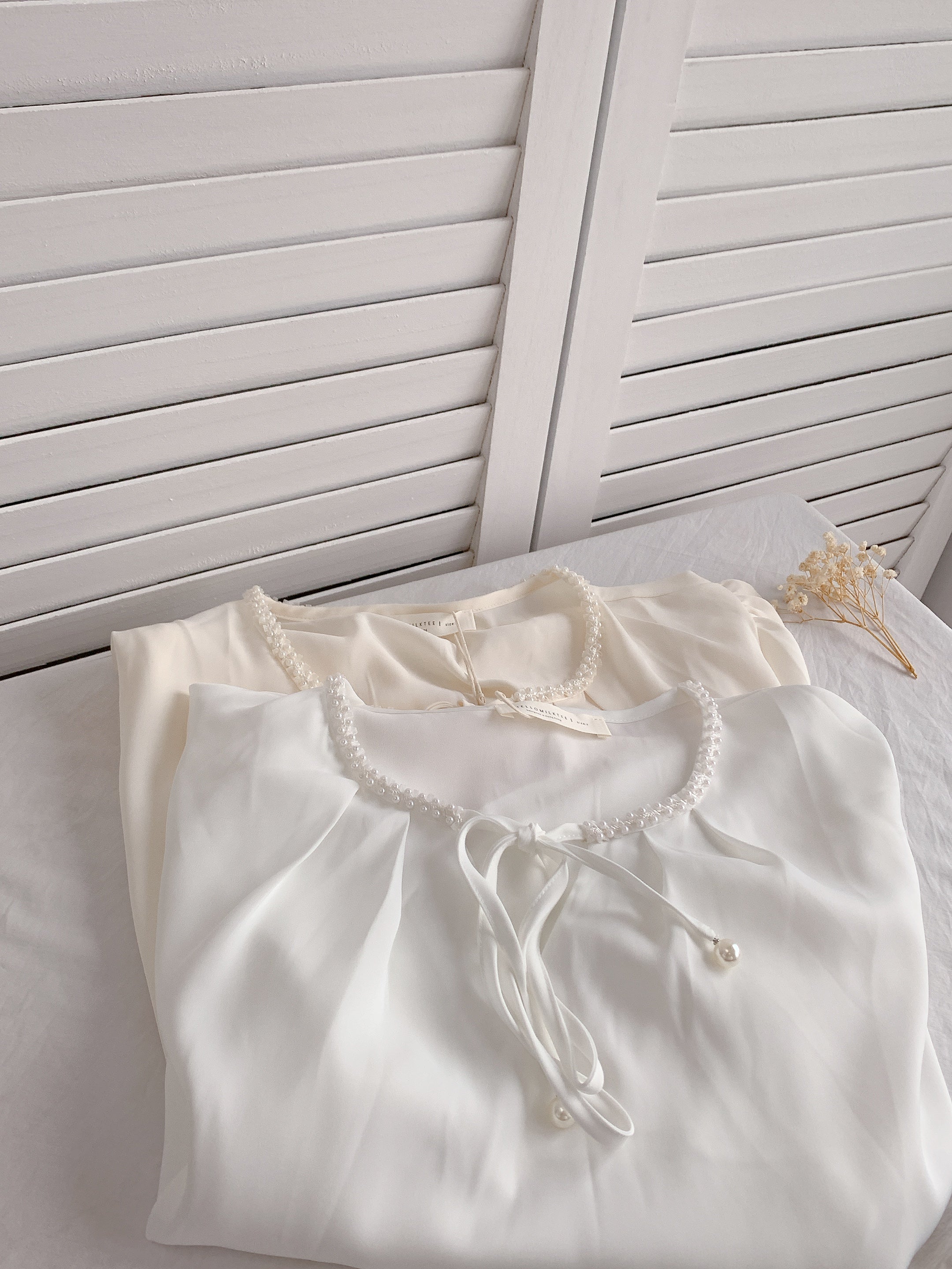 HELLO MILK TEE- 86331  系帶小衫