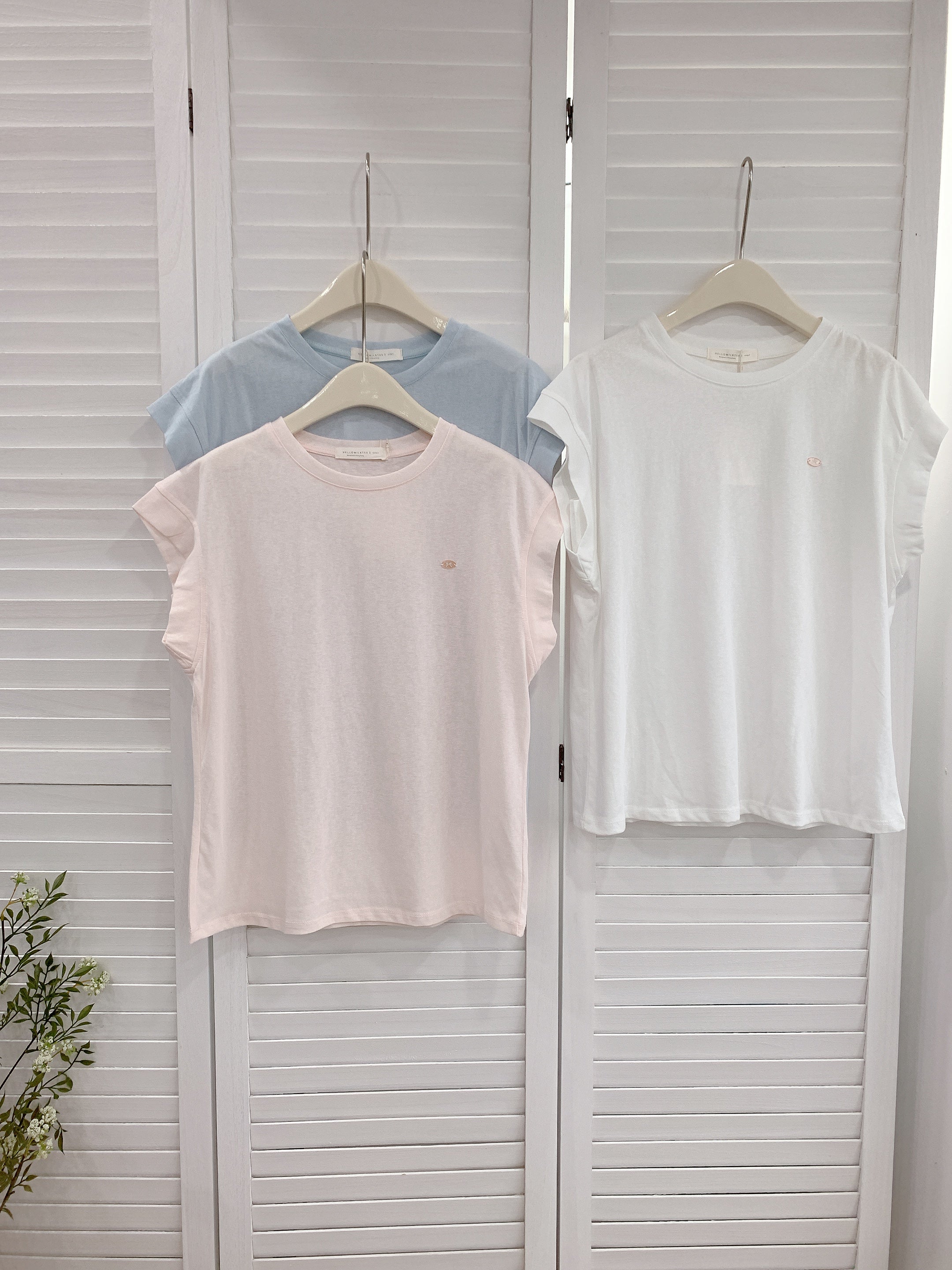 HELLO MILK TEE- 86370  簡約短袖