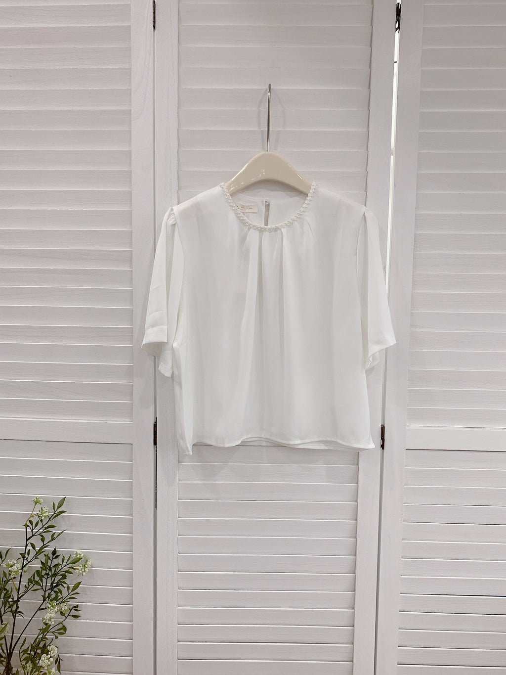 HELLO MILK TEE- 86329  氣質小衫