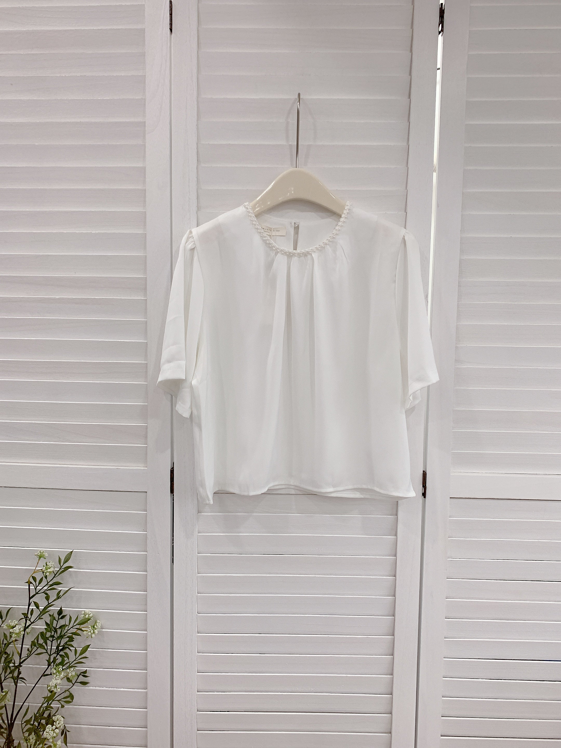 HELLO MILK TEE- 86329  氣質小衫