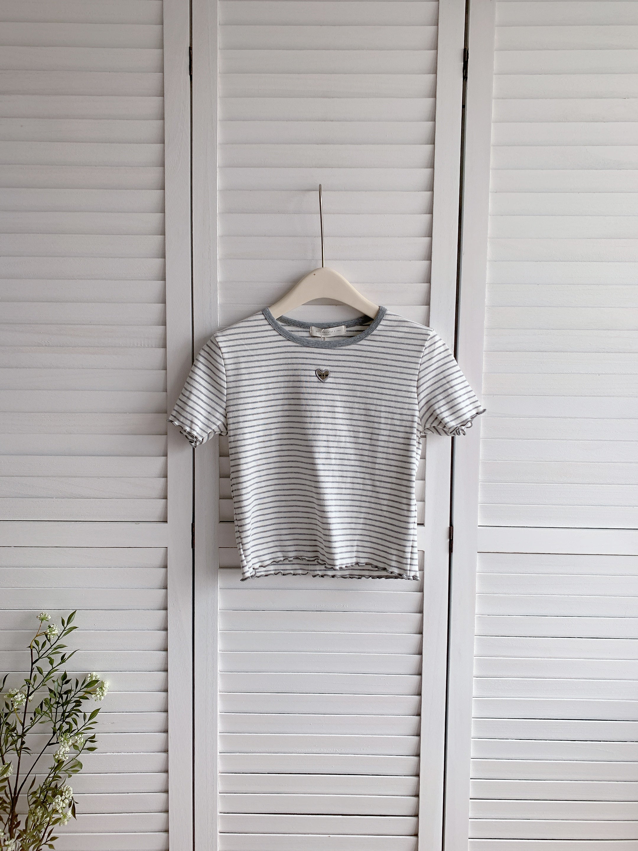 HELLO MILK TEE- 86385  百搭小衫