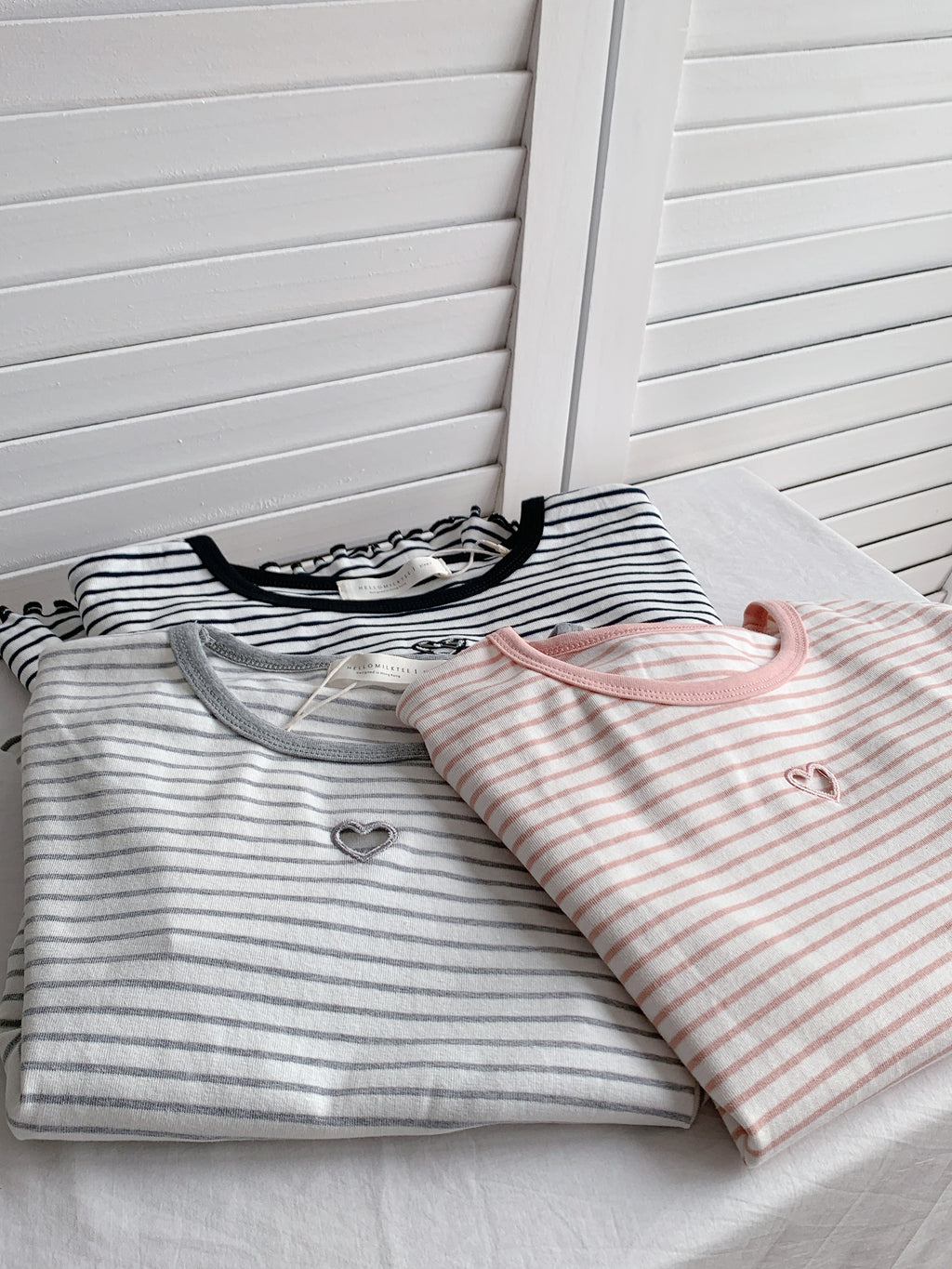 HELLO MILK TEE- 86385  百搭小衫