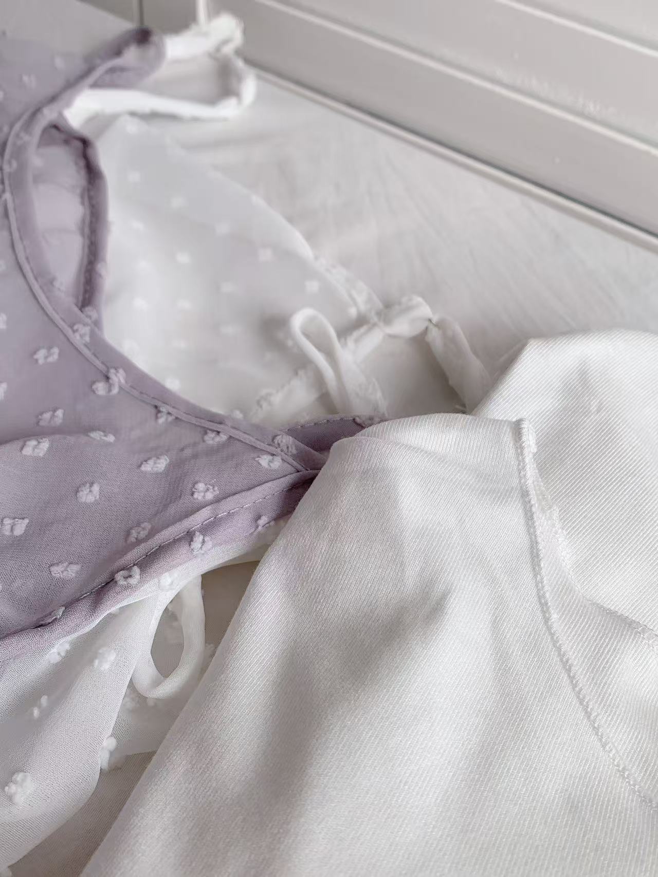 HELLO MILK TEE- 86389 雪紡兩件套
