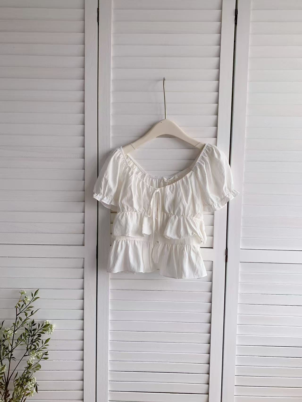 HELLO MILK TEE- 86406 韓系小衫