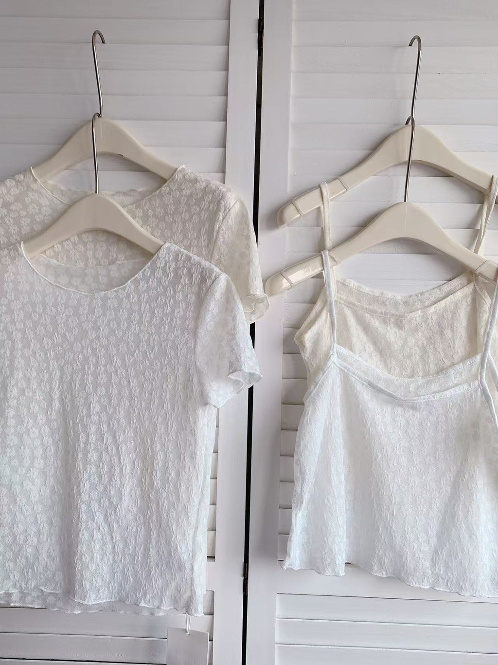 HELLO MILK TEE- 86375 蕾絲套裝