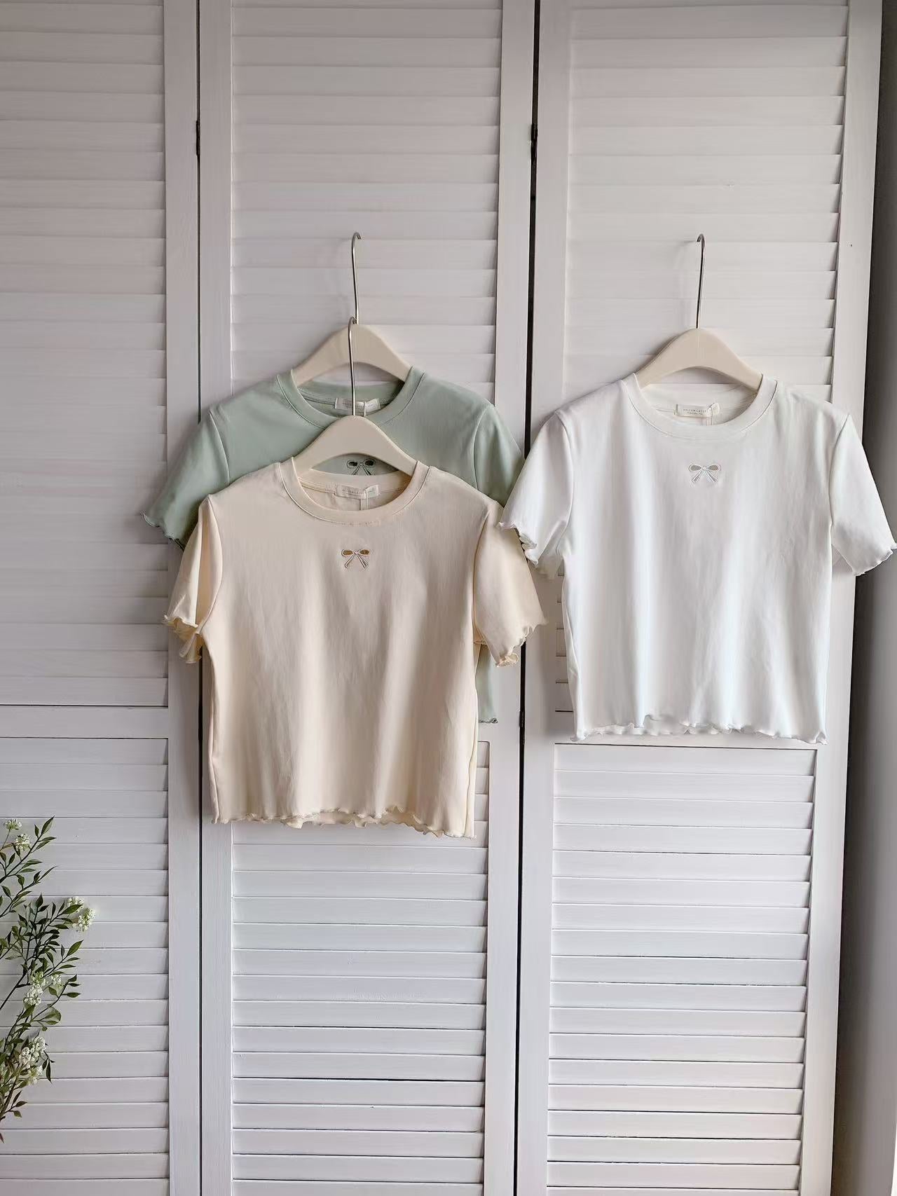 HELLO MILK TEE- 86386 純色小衫