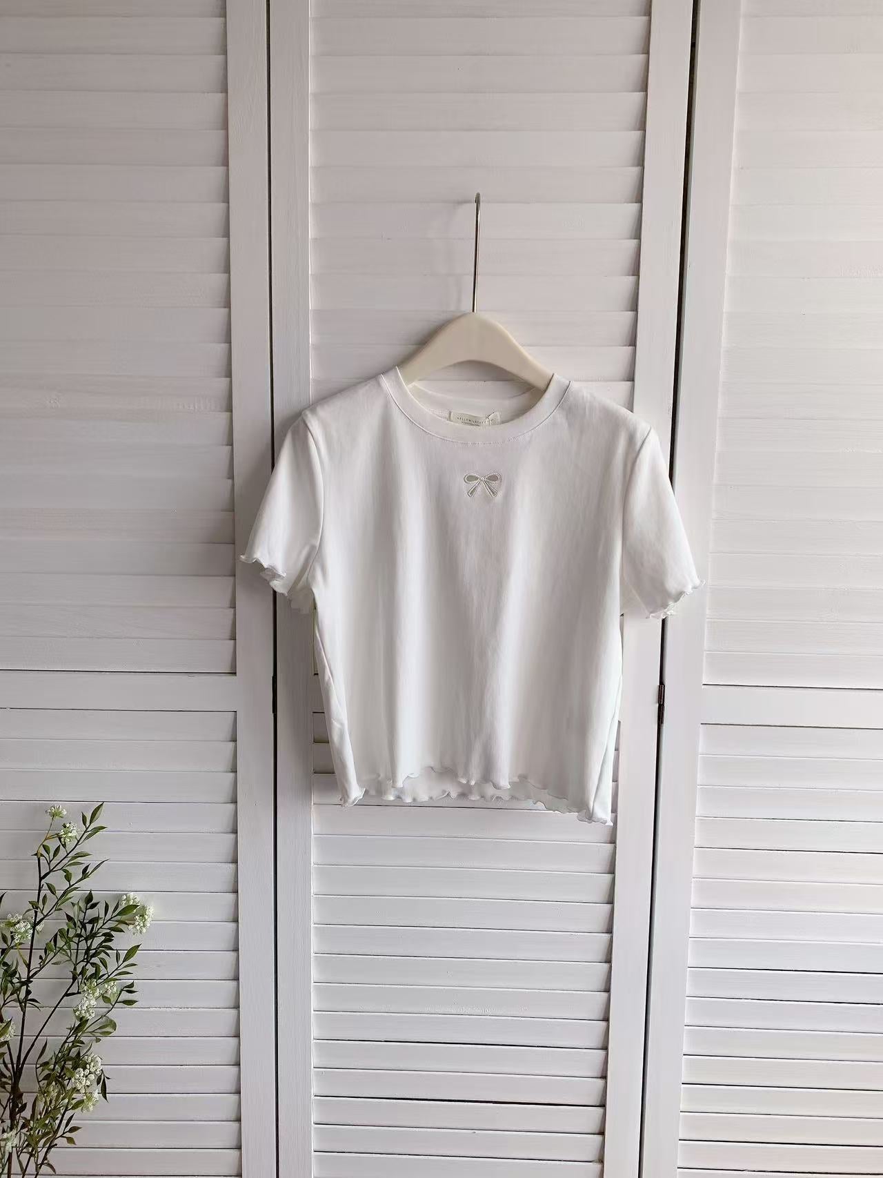 HELLO MILK TEE- 86386 純色小衫