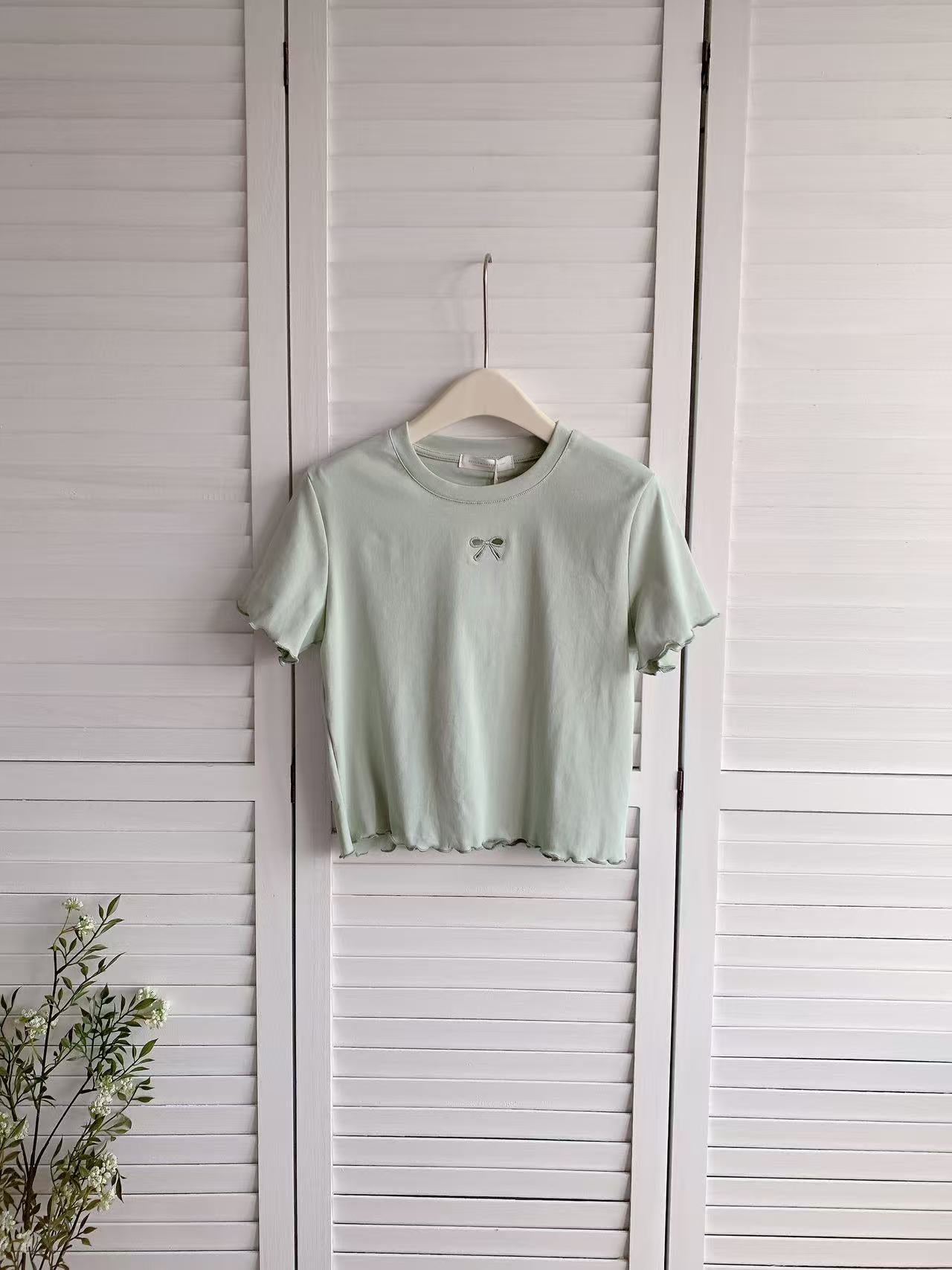 HELLO MILK TEE- 86386 純色小衫