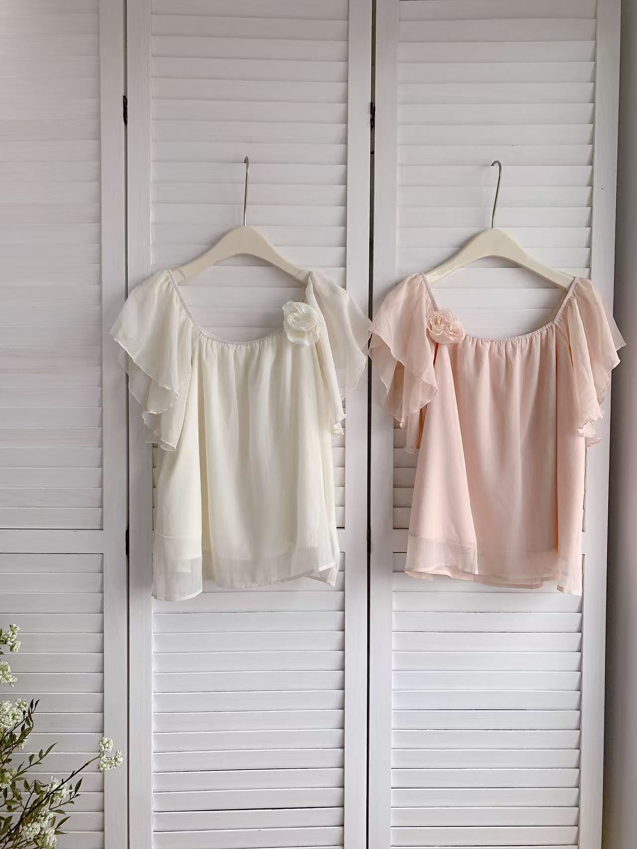 HELLO MILK TEE- 86395 法式小衫
