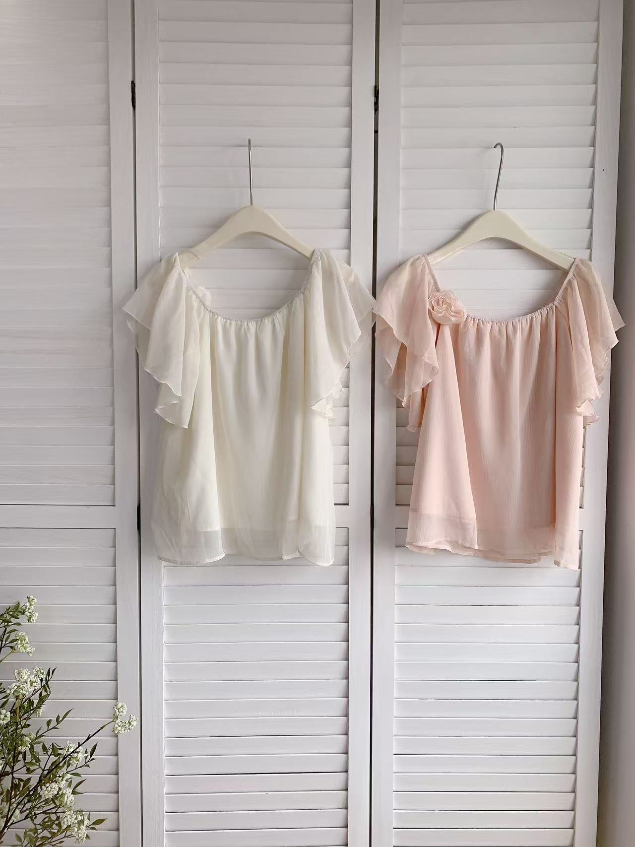HELLO MILK TEE- 86395 法式小衫