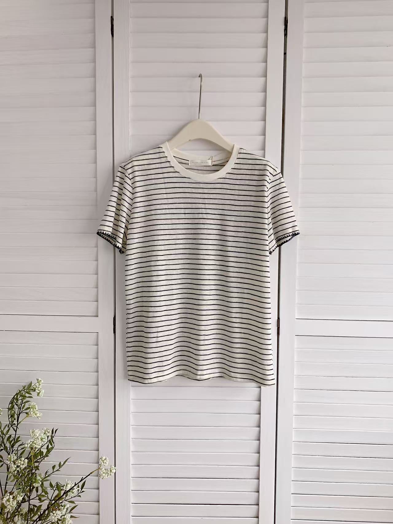 HELLO MILK TEE- 86399 條紋小衫