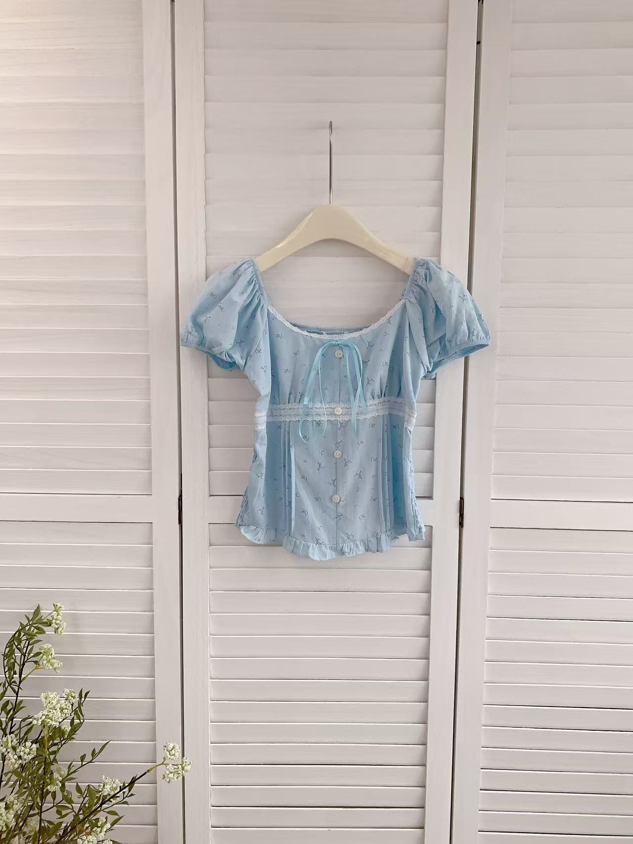 HELLO MILK TEE- 86446 法式小衫