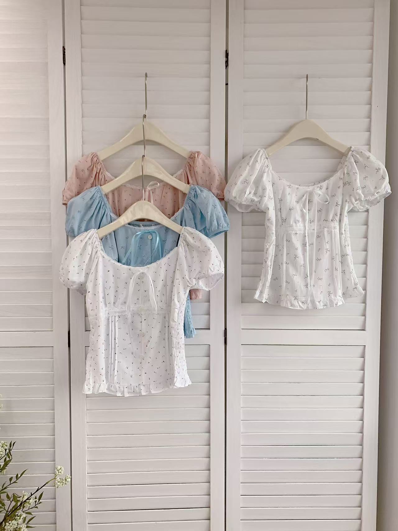 HELLO MILK TEE- 86446 法式小衫