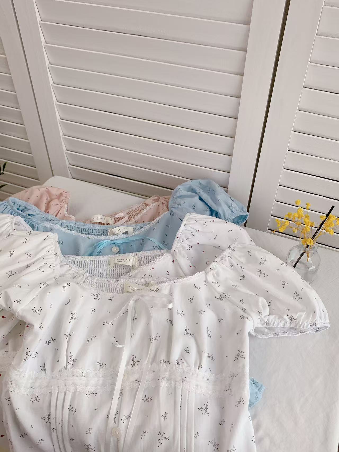 HELLO MILK TEE- 86446 法式小衫