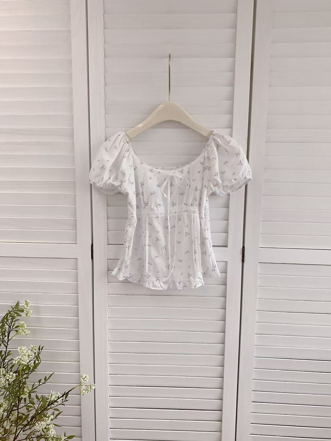 HELLO MILK TEE- 86446 法式小衫