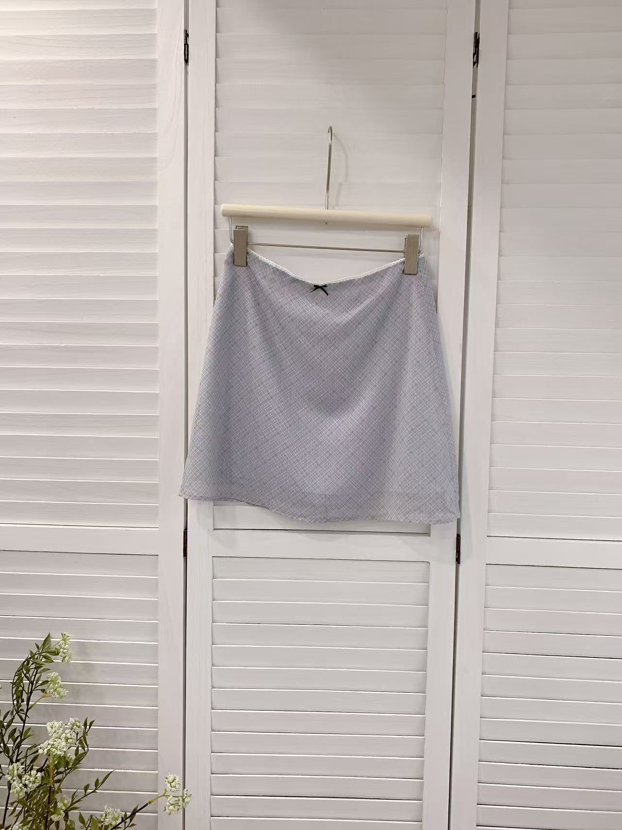 HELLO MILK TEE- 86364 格子半裙