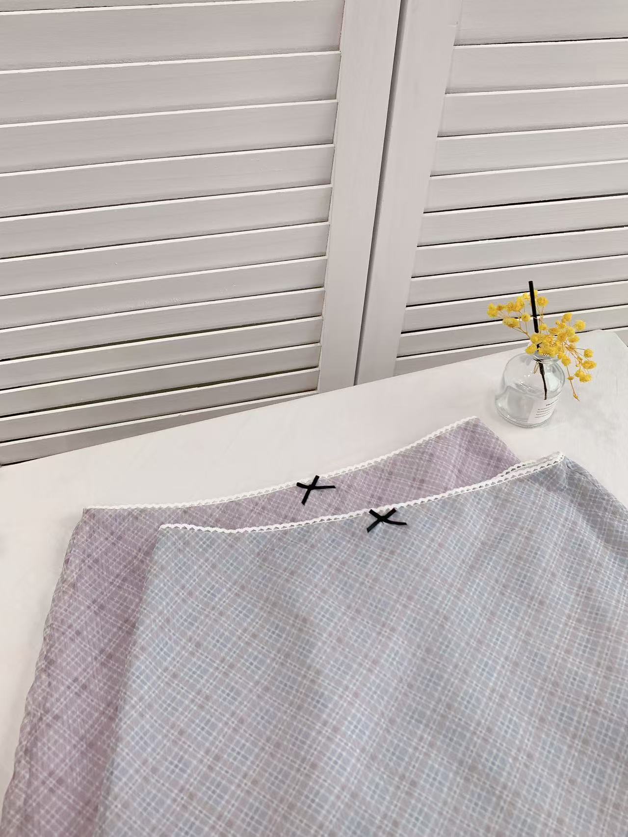 HELLO MILK TEE- 86364 格子半裙