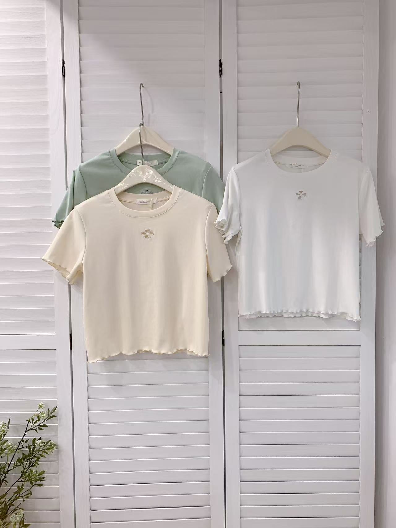 HELLO MILK TEE- 86387 簡約小衫