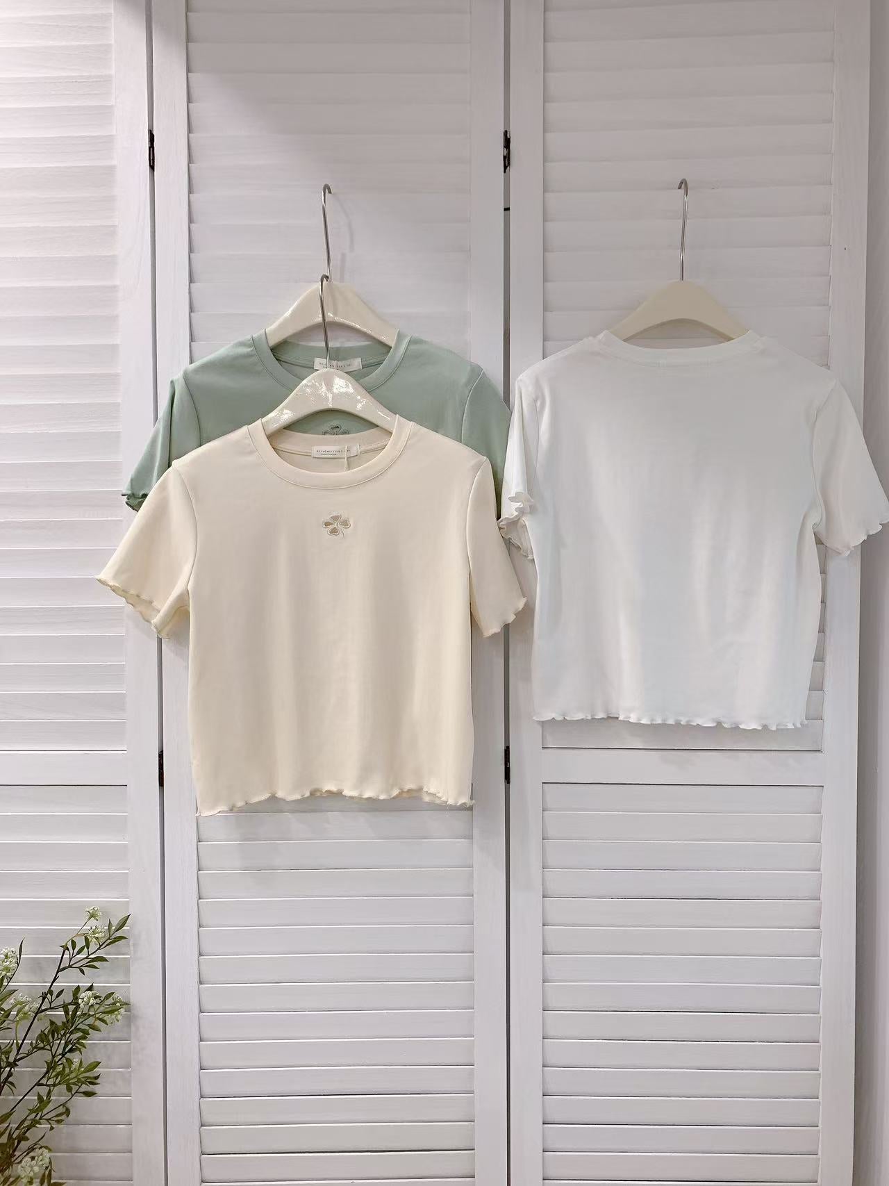 HELLO MILK TEE- 86387 簡約小衫