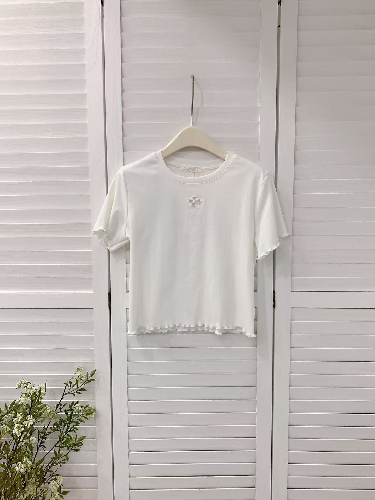 HELLO MILK TEE- 86387 簡約小衫