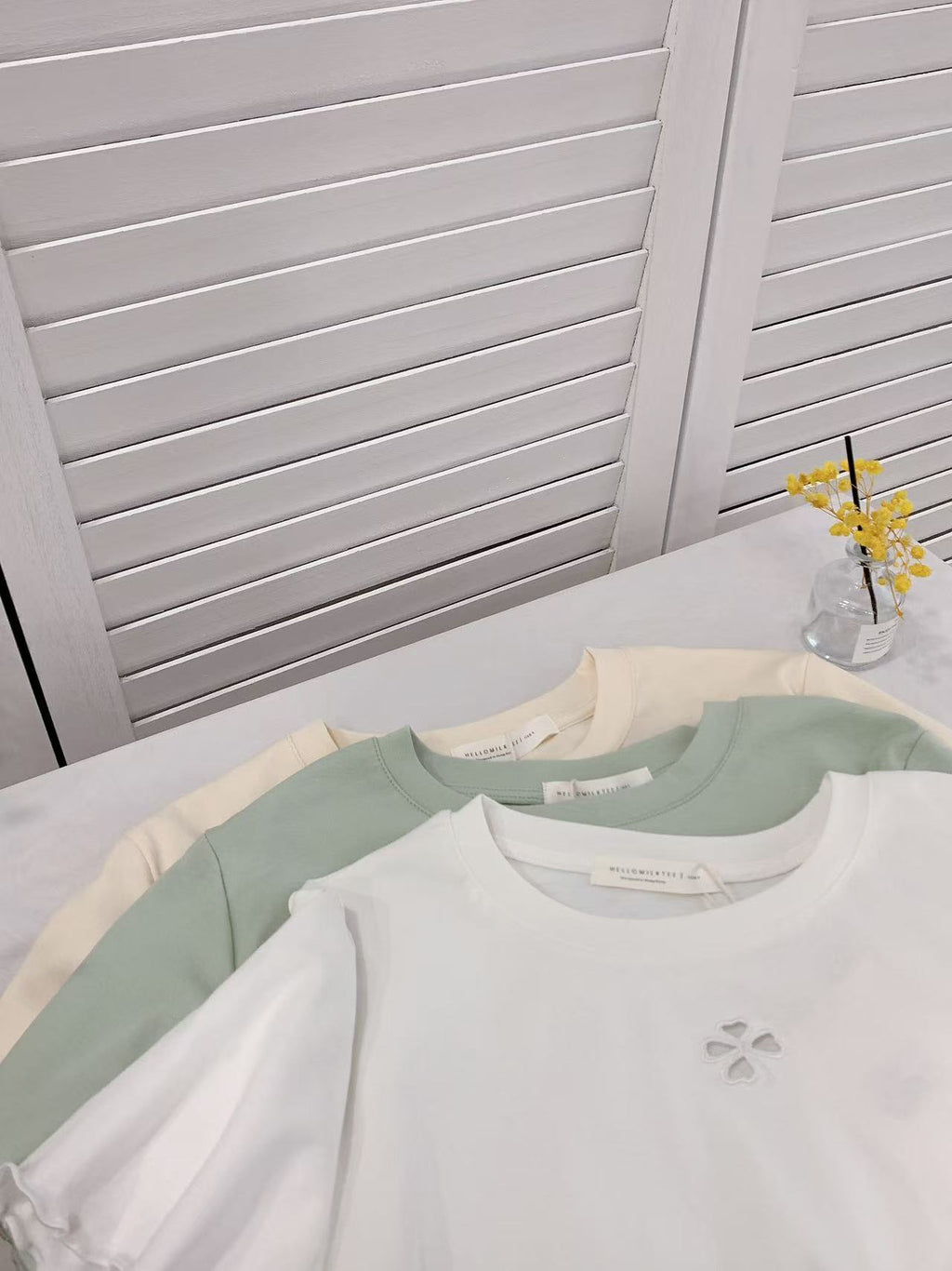 HELLO MILK TEE- 86387 簡約小衫