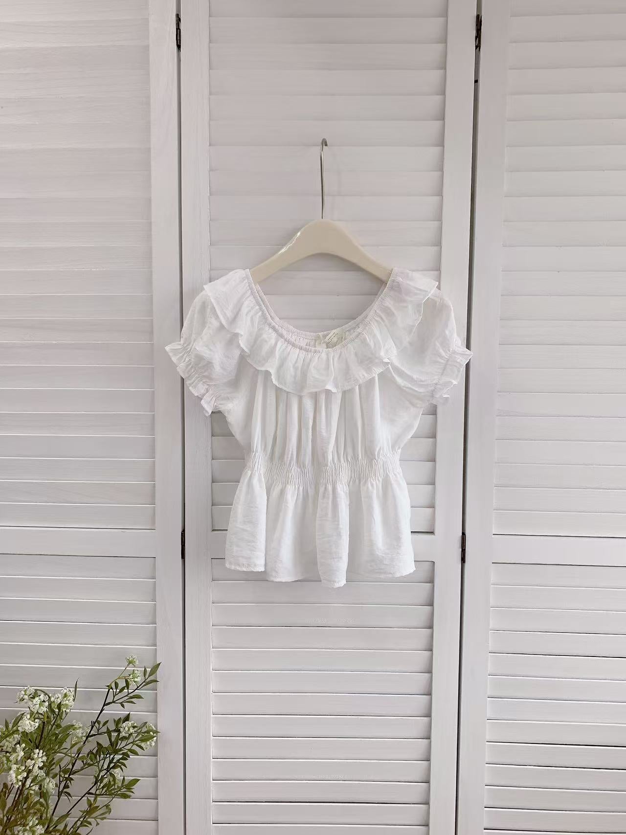 HELLO MILK TEE- 86415 法式小衫