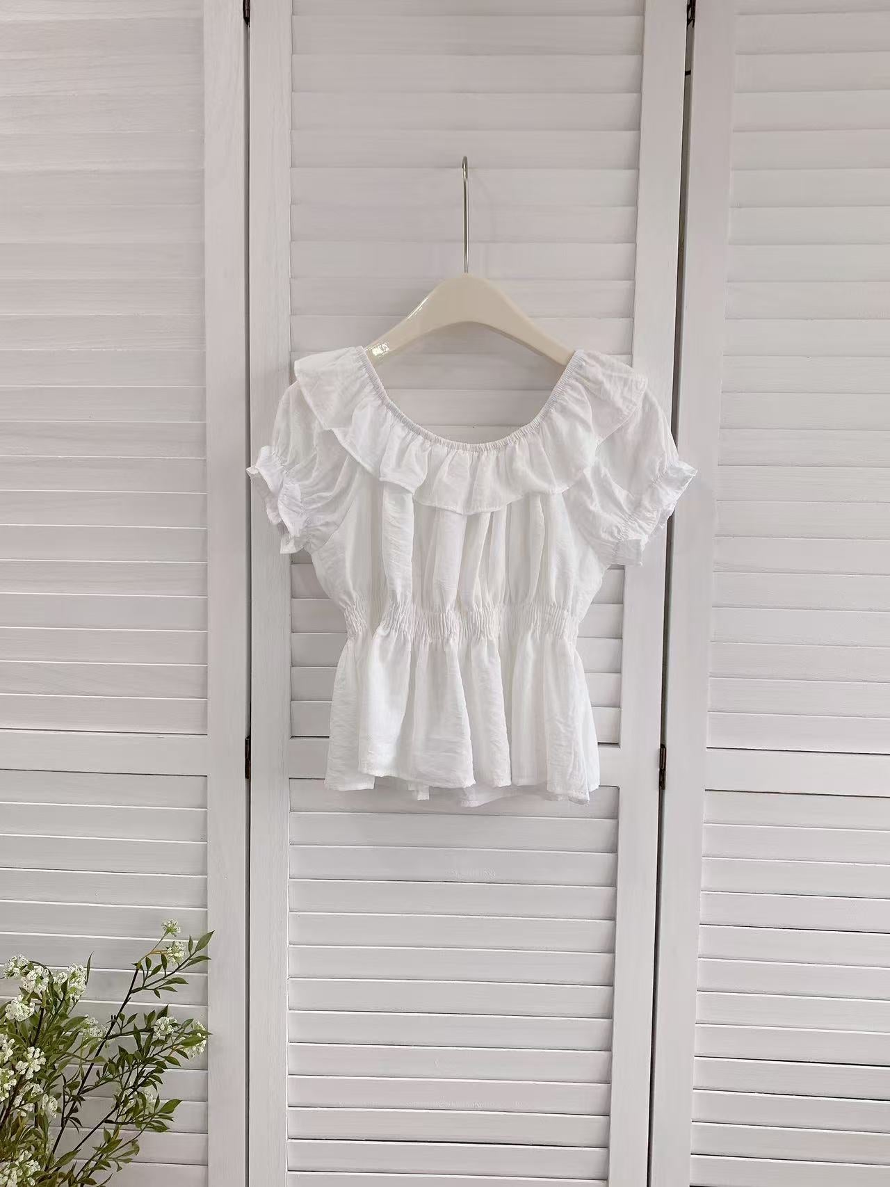 HELLO MILK TEE- 86415 法式小衫