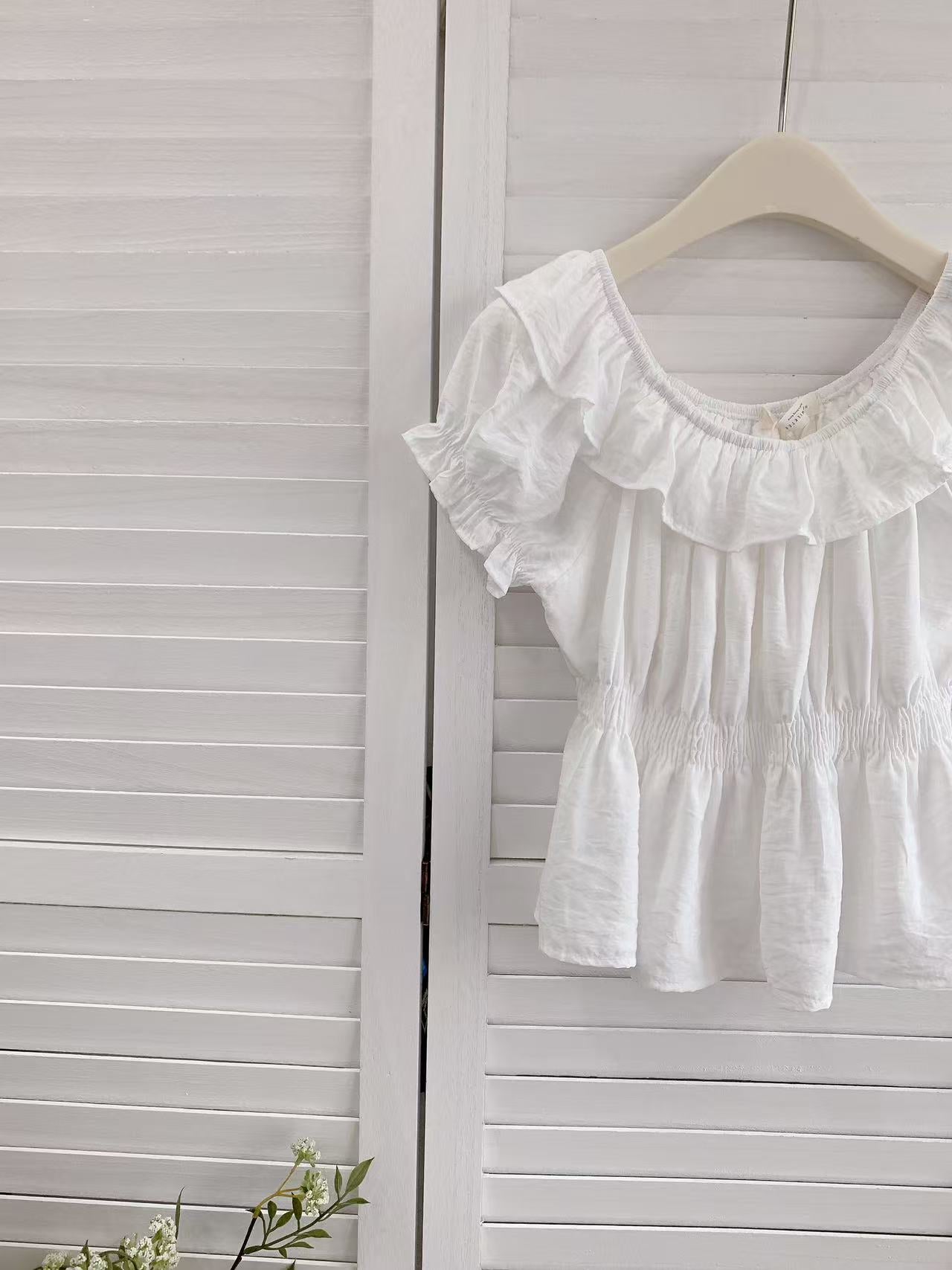 HELLO MILK TEE- 86415 法式小衫