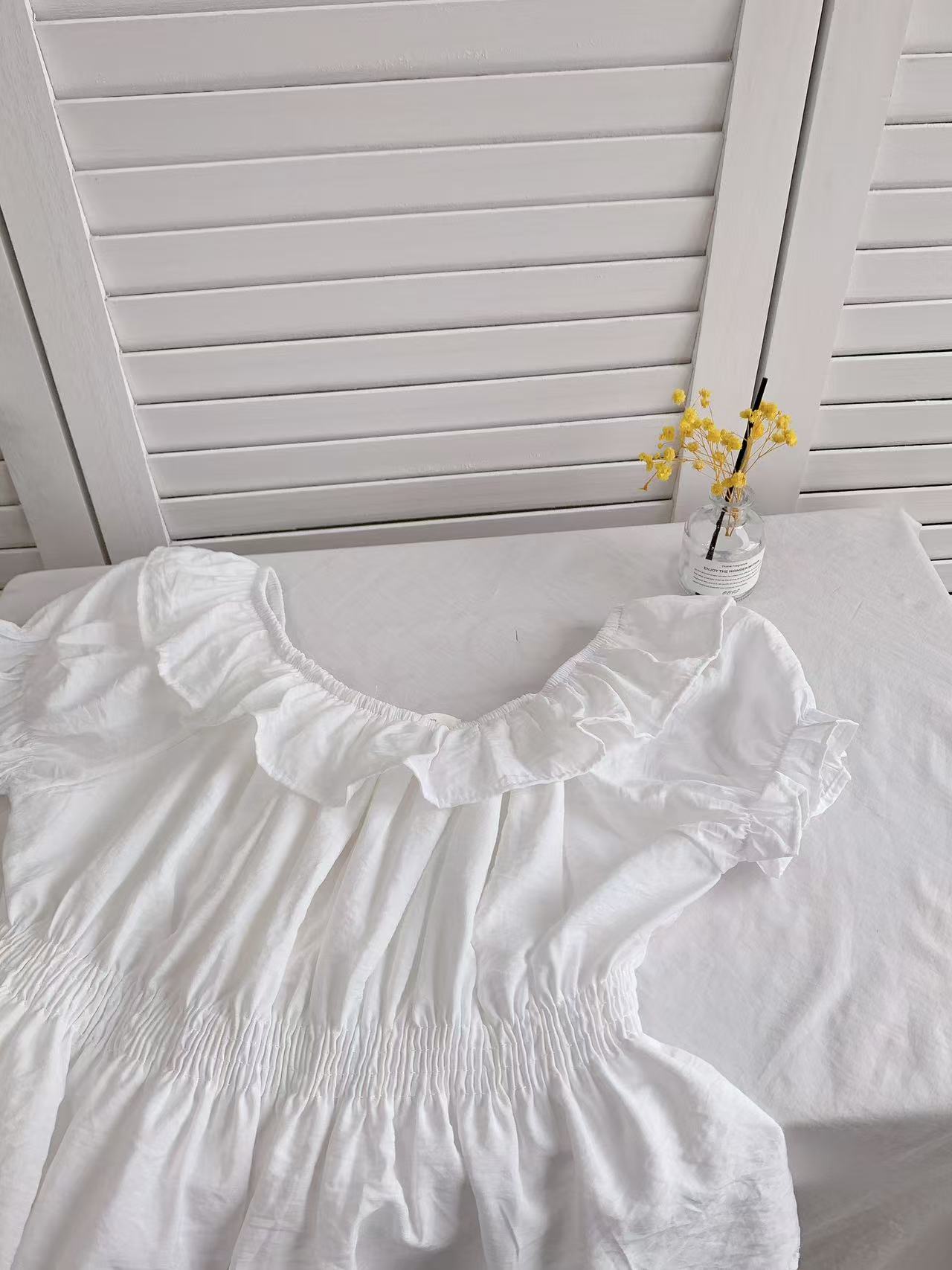 HELLO MILK TEE- 86415 法式小衫