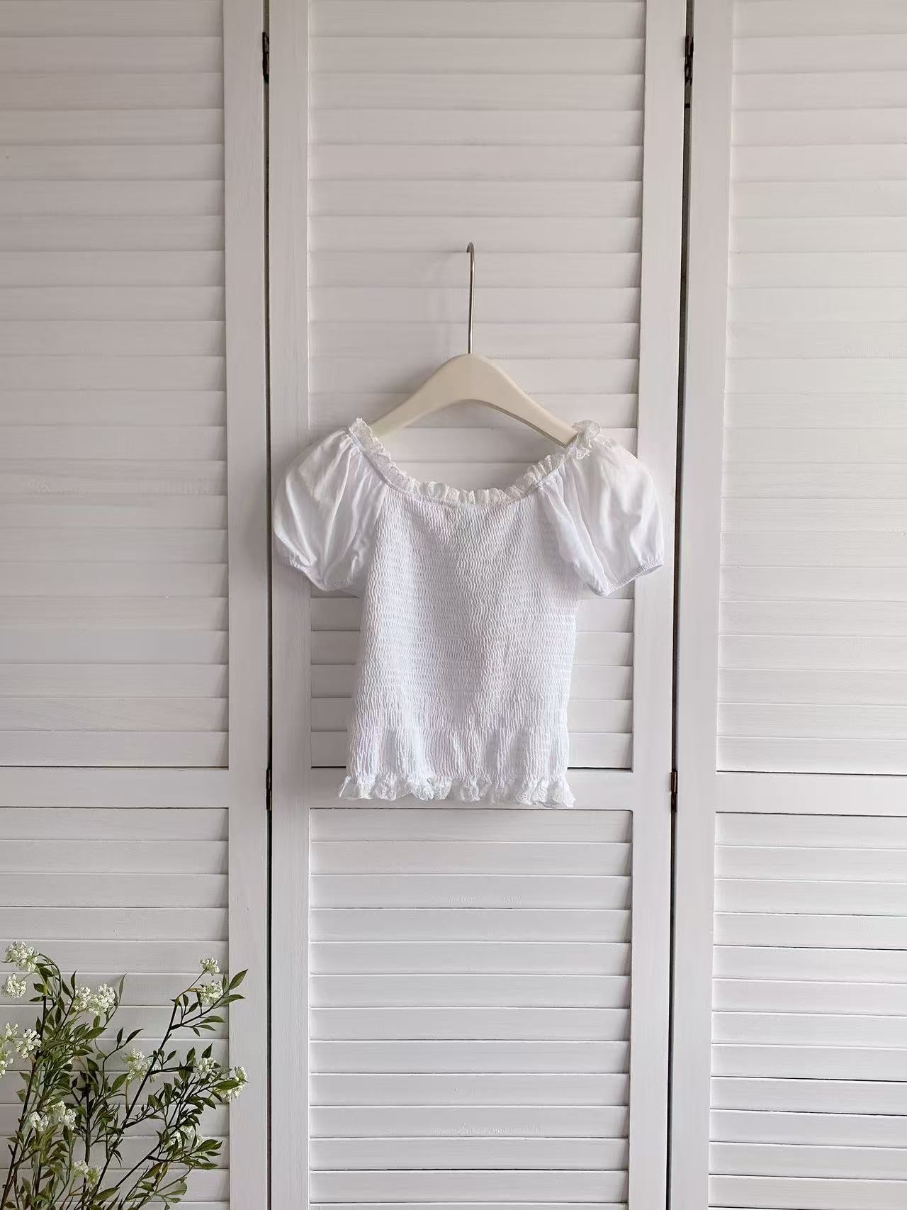 HELLO MILK TEE- 86450 純色小衫