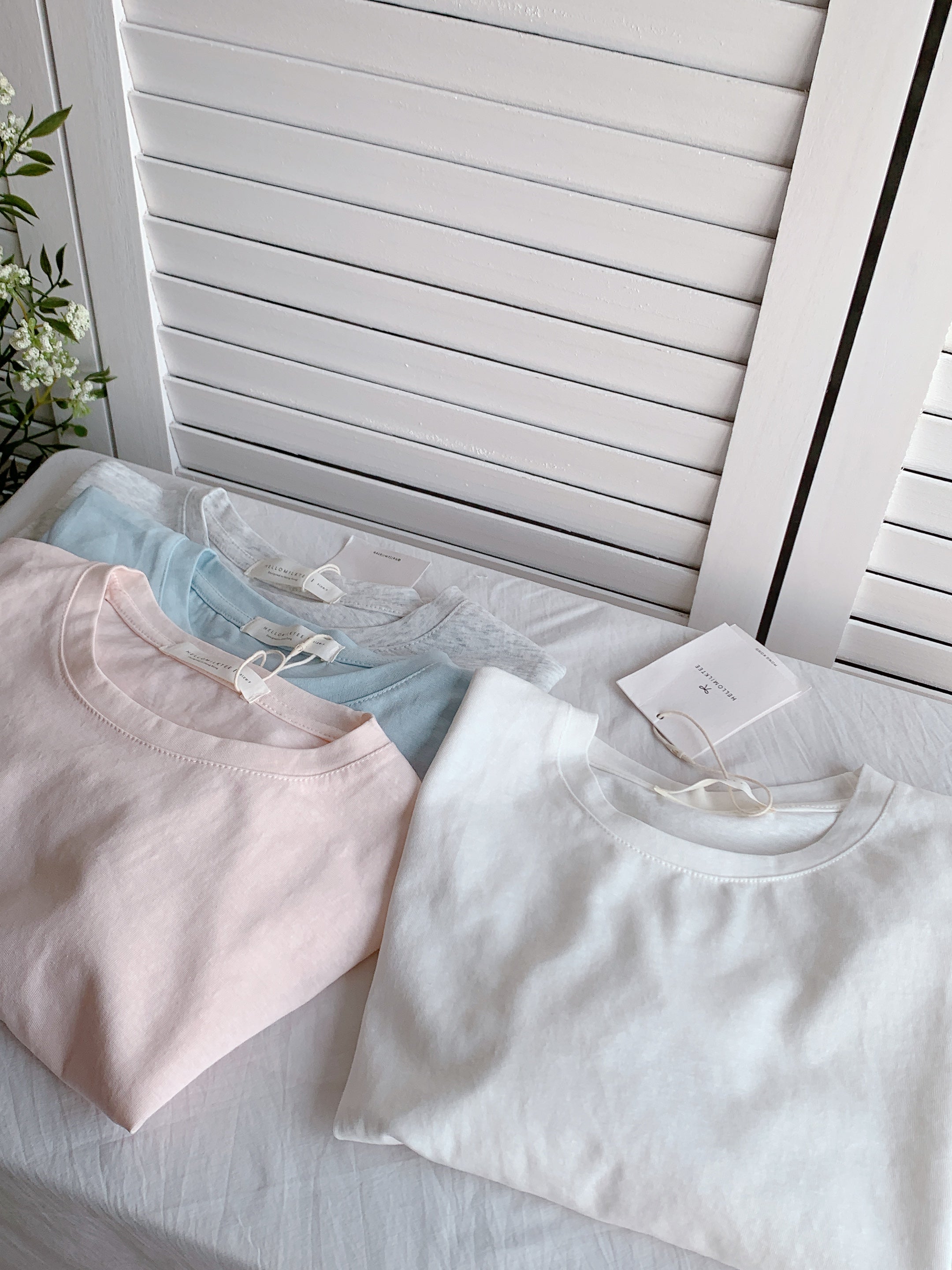 HELLO MILK TEE- 86404 淨版短袖