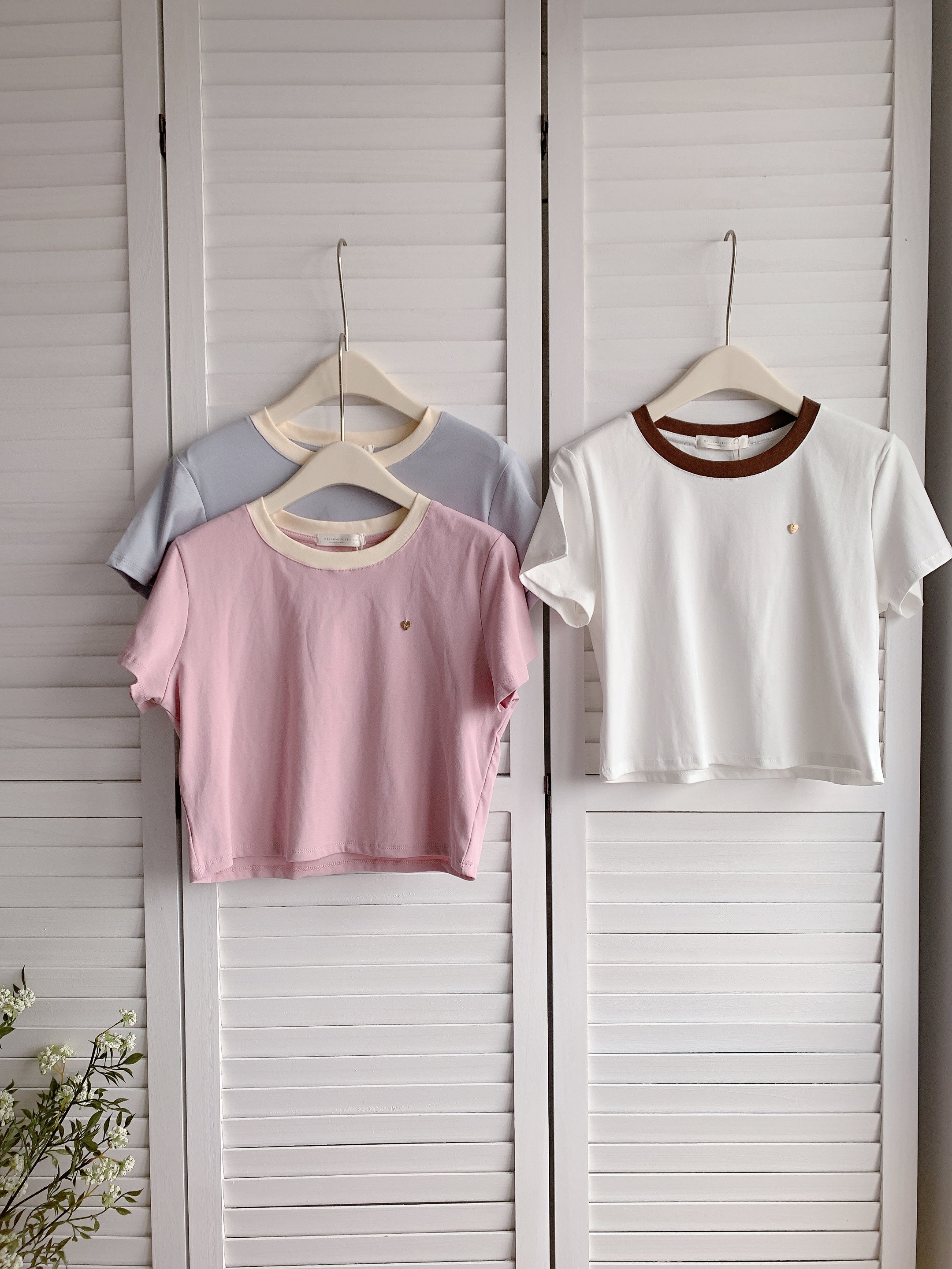 HELLO MILK TEE- 86371  圓領短袖