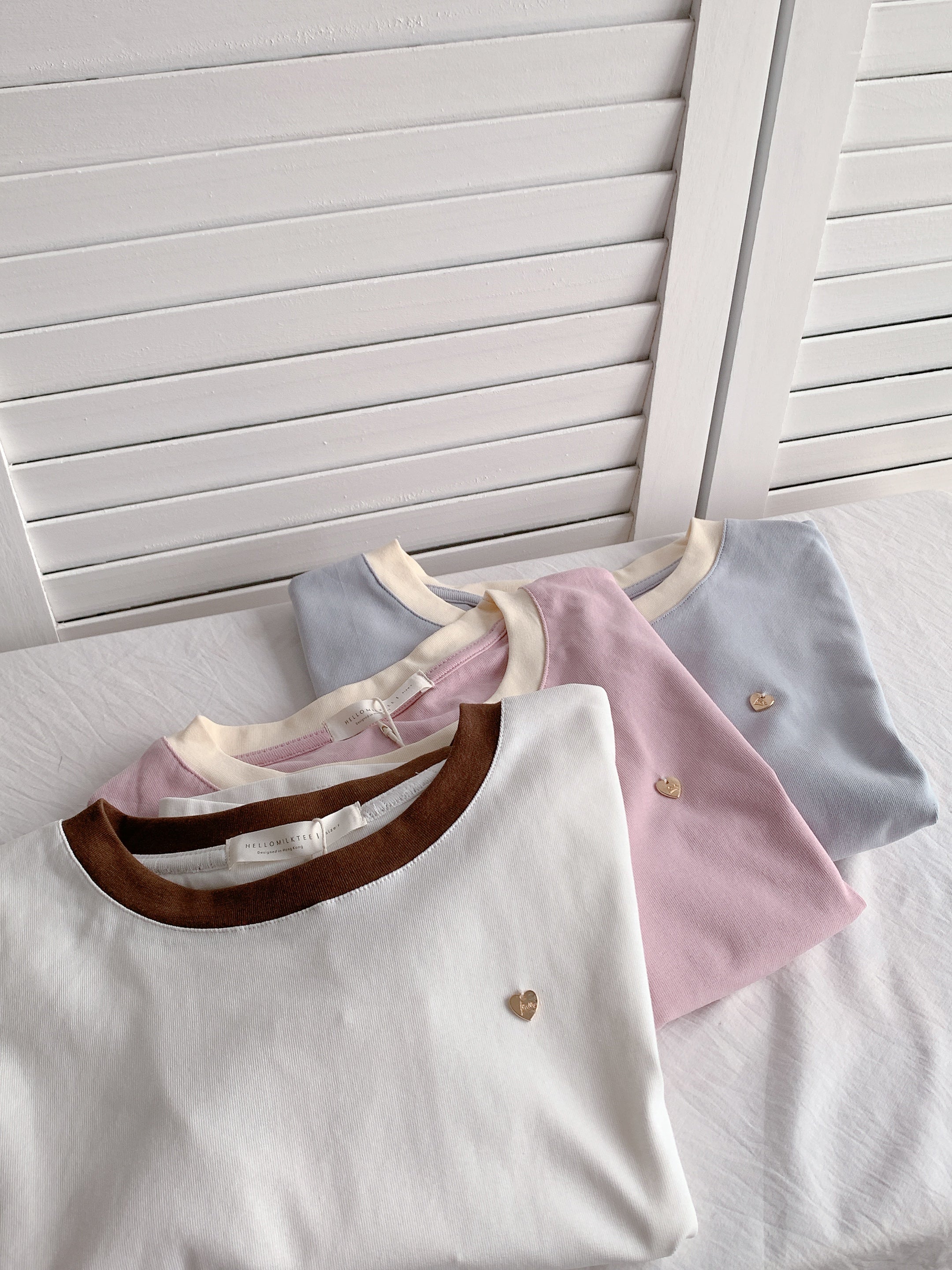 HELLO MILK TEE- 86371  圓領短袖