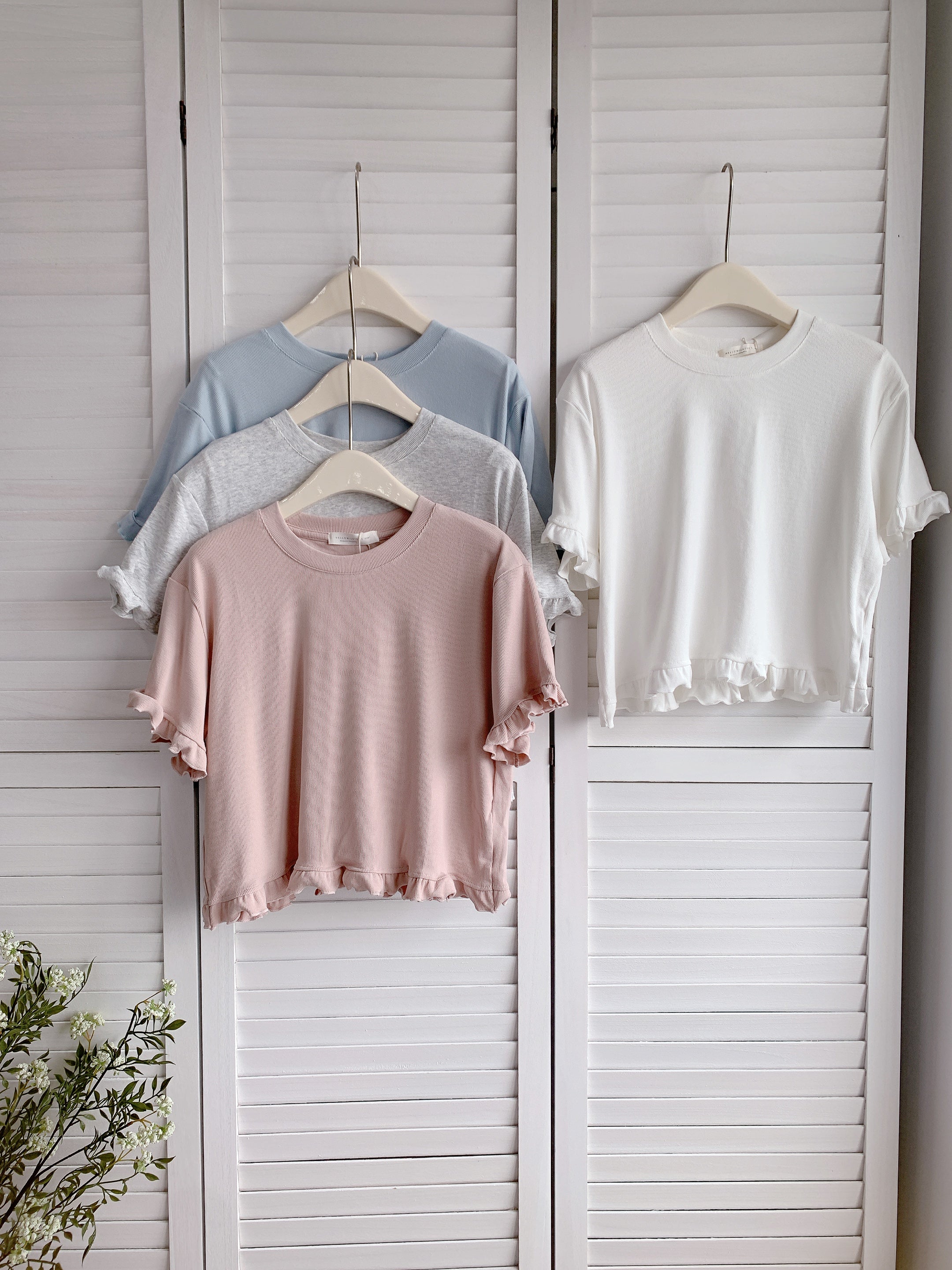 HELLO MILK TEE- 86471  純色短袖