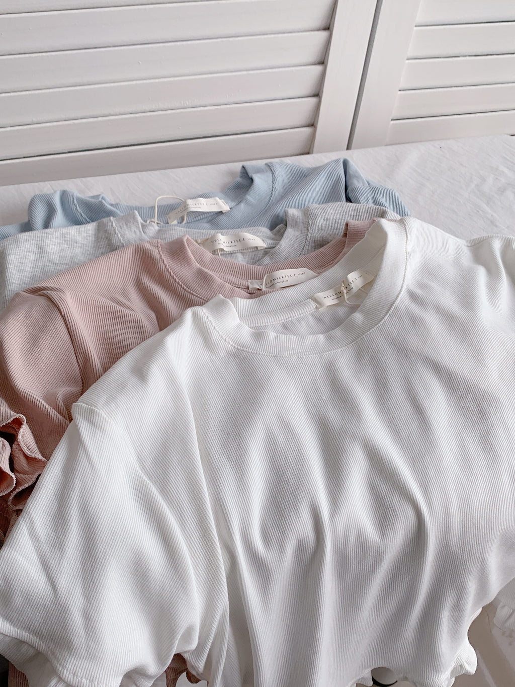 HELLO MILK TEE- 86471  純色短袖