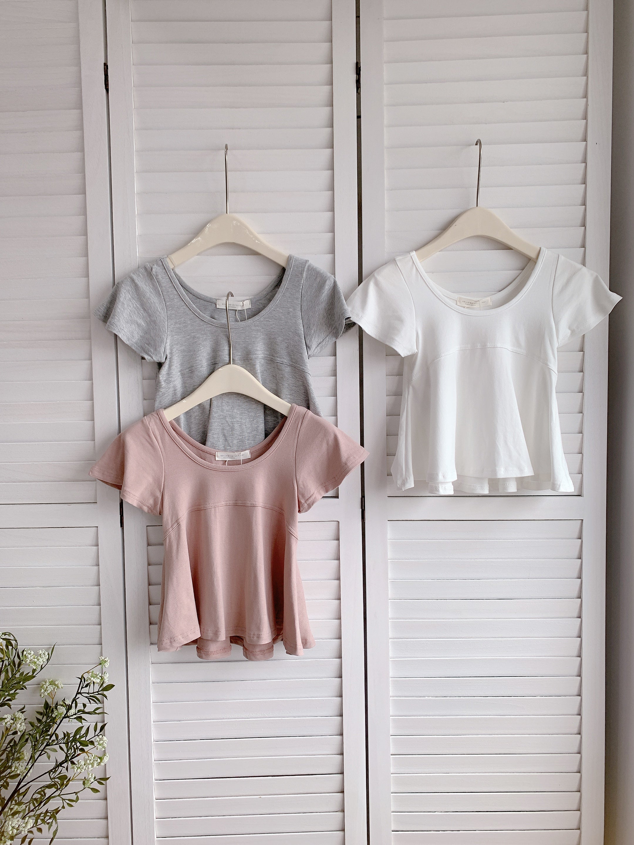 HELLO MILK TEE- 86470  圓領短袖